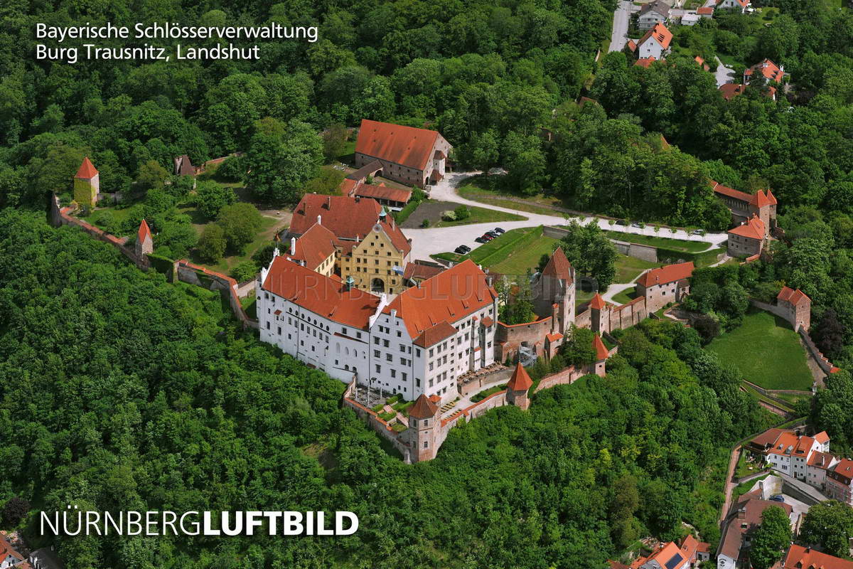 Burg Trausnitz, Landshut, Luftbild