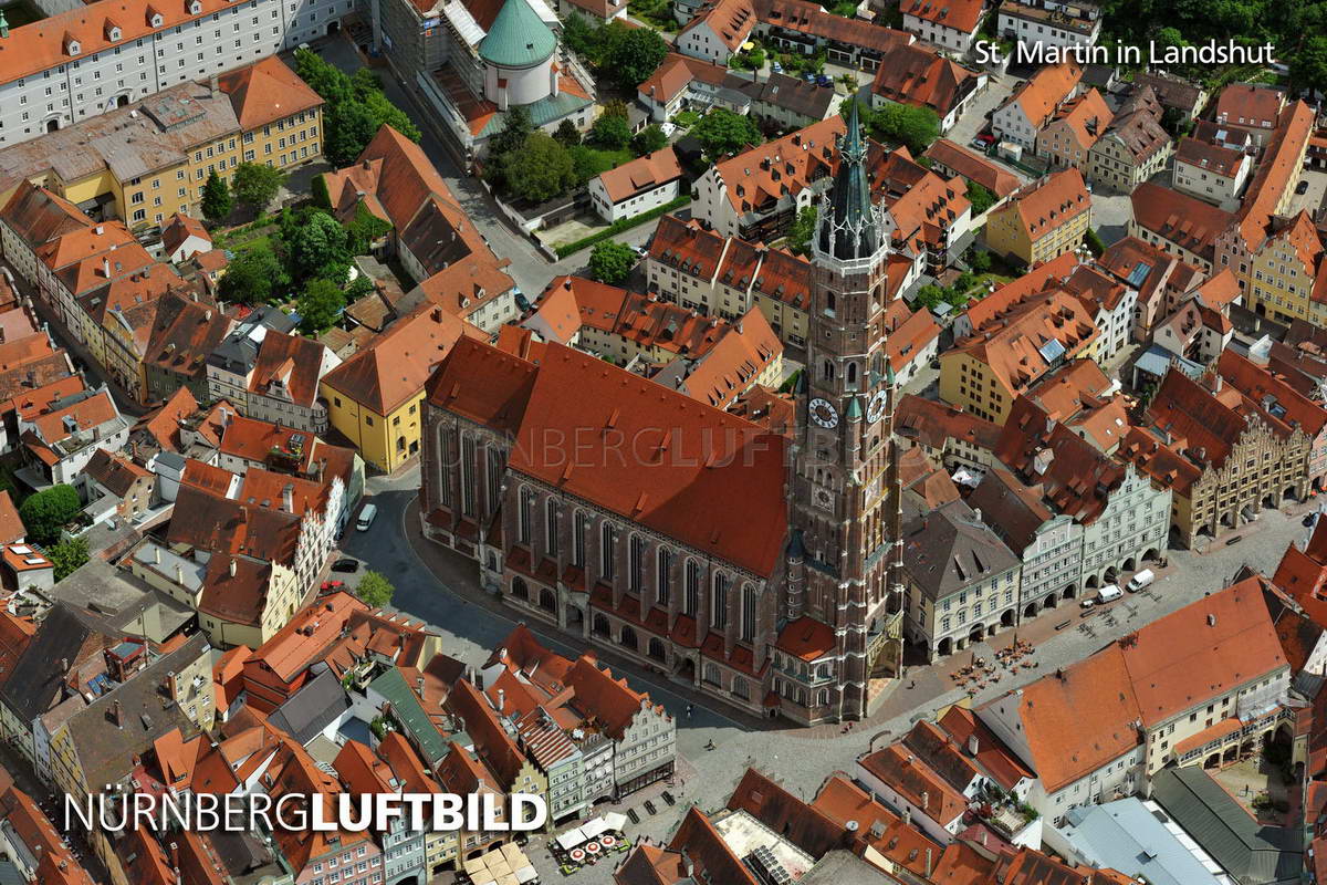 St. Martin in Landshut, Luftaufnahme