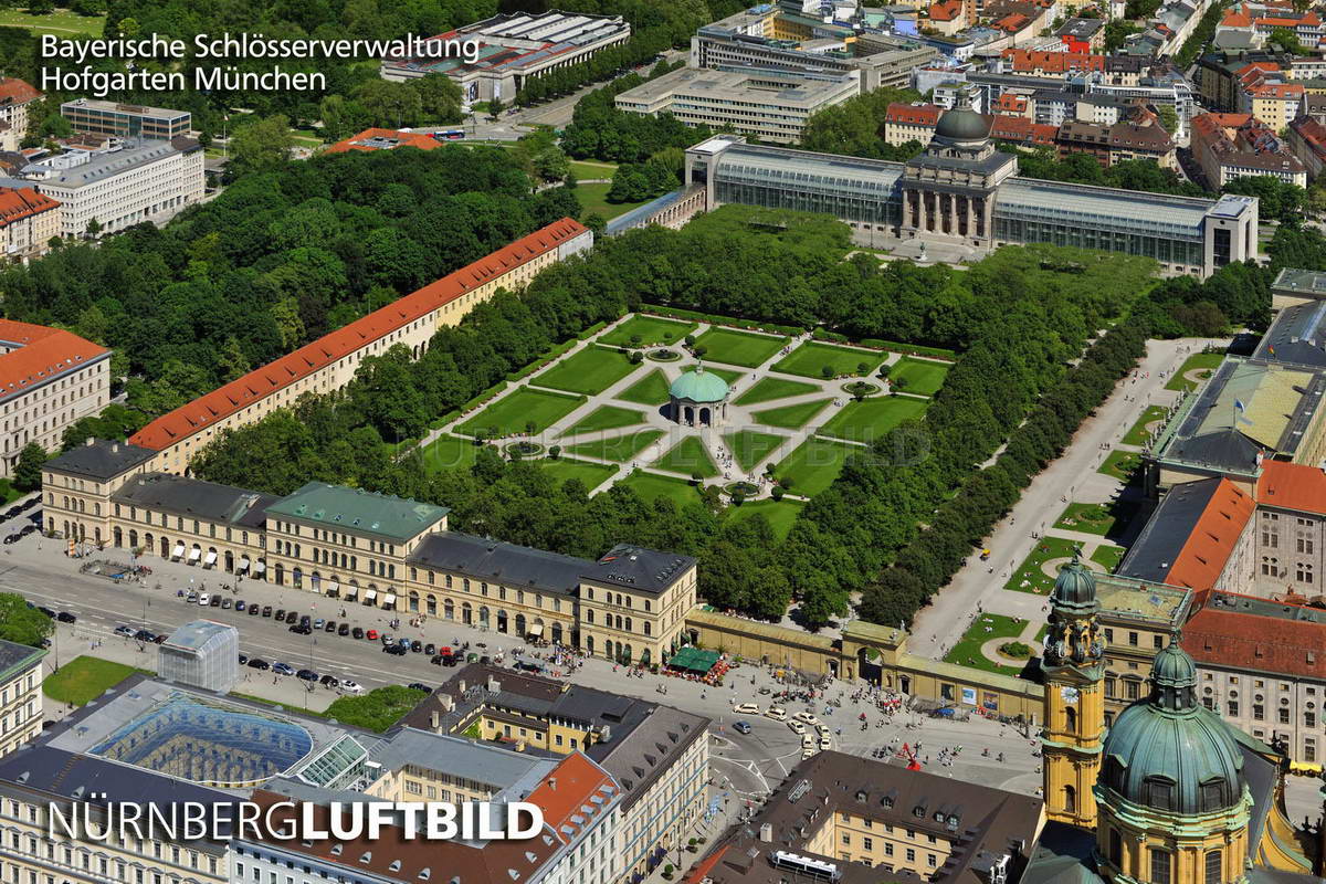 Hofgarten, München, Luftbild