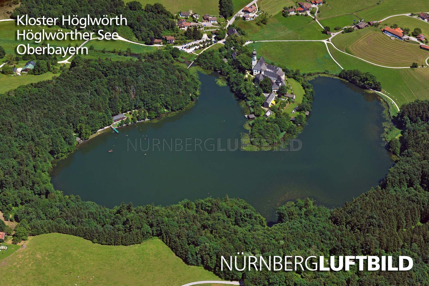 Kloster Höglwörth, Höglwörther See, Luftbild