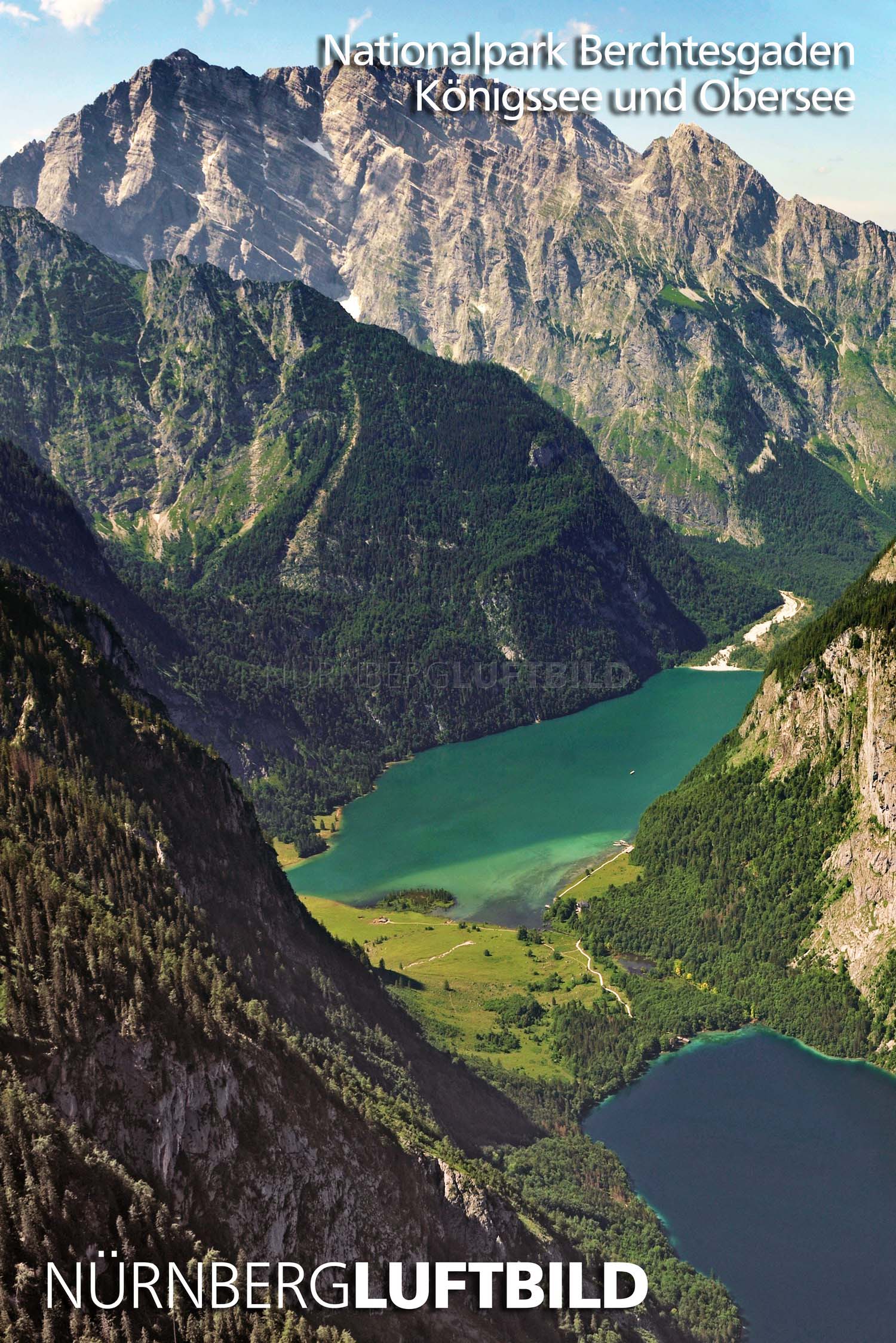 Nationalpark Berchtesgaden, Königssee und Obersee, Luftbild