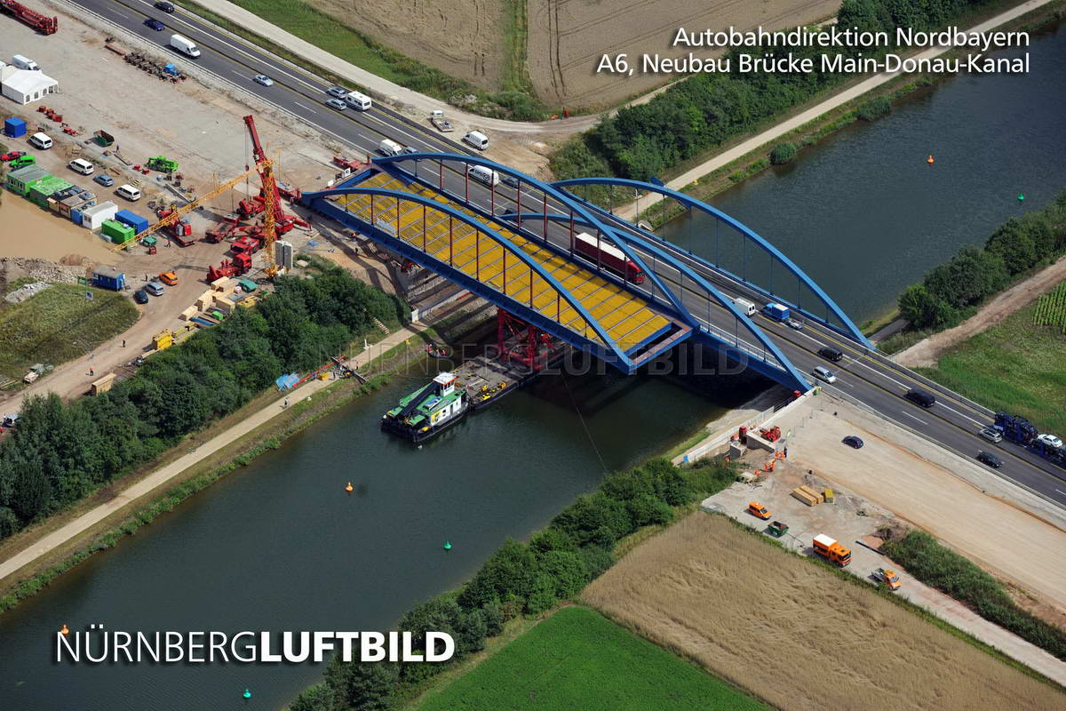 A6, Neubaubrücke Main-Donau-Kanal, Luftbild