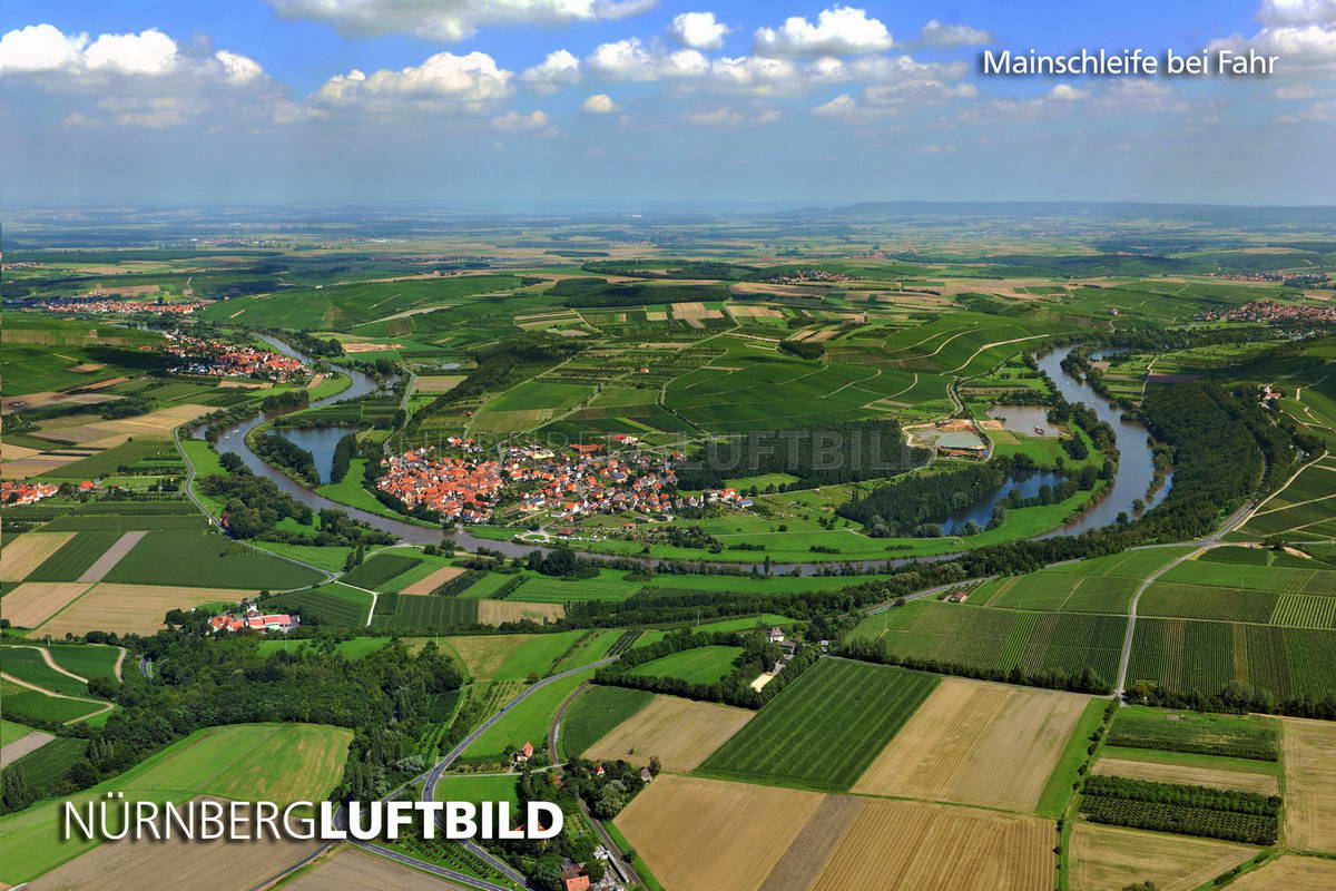 Mainschleife bei Fahr, Luftbild