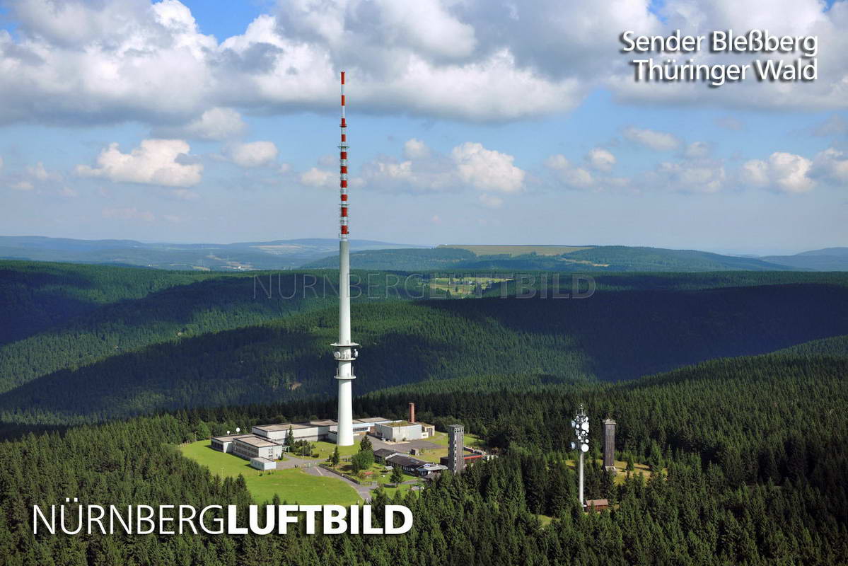 Sender Bleßberg im Thüringer Wald, Luftbild
