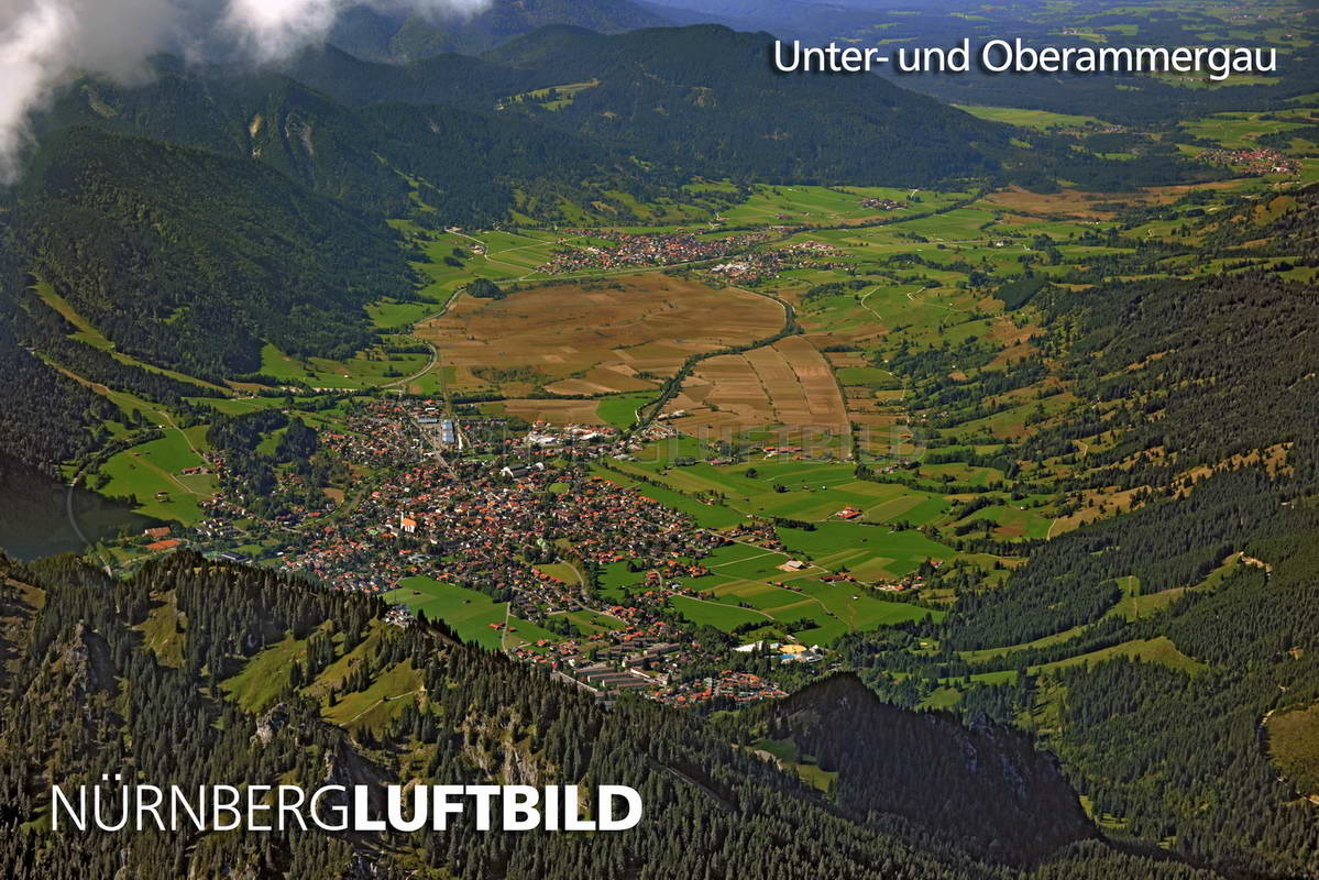 Unter- und Oberammergau, Luftaufnahme