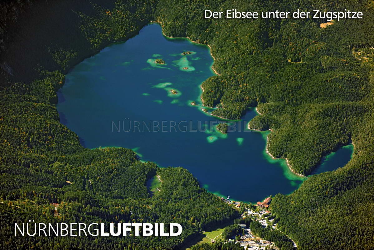 Eibsee unter der Zugspitze, Luftbild