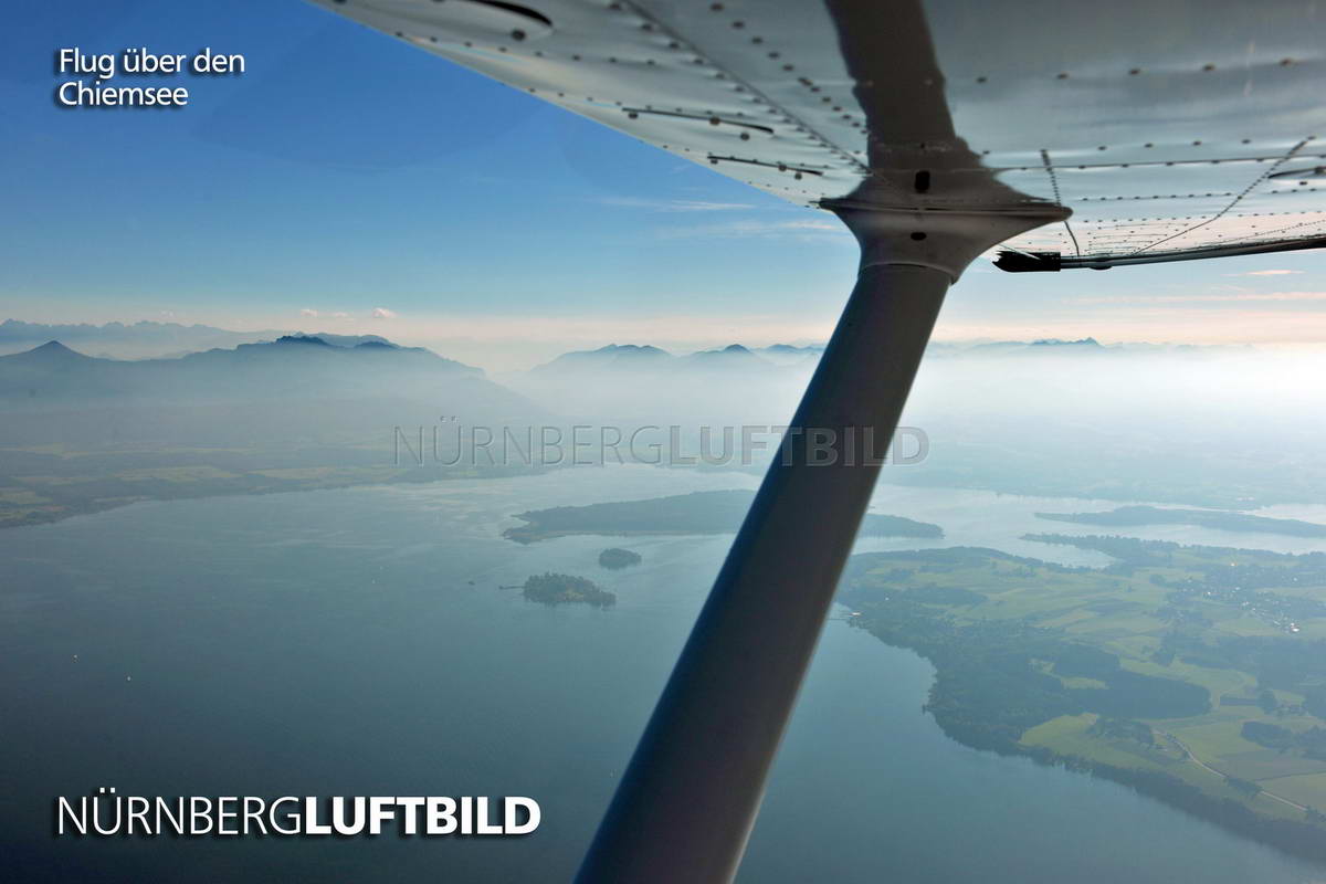 Flug über den Chiemsee, Luftbild
