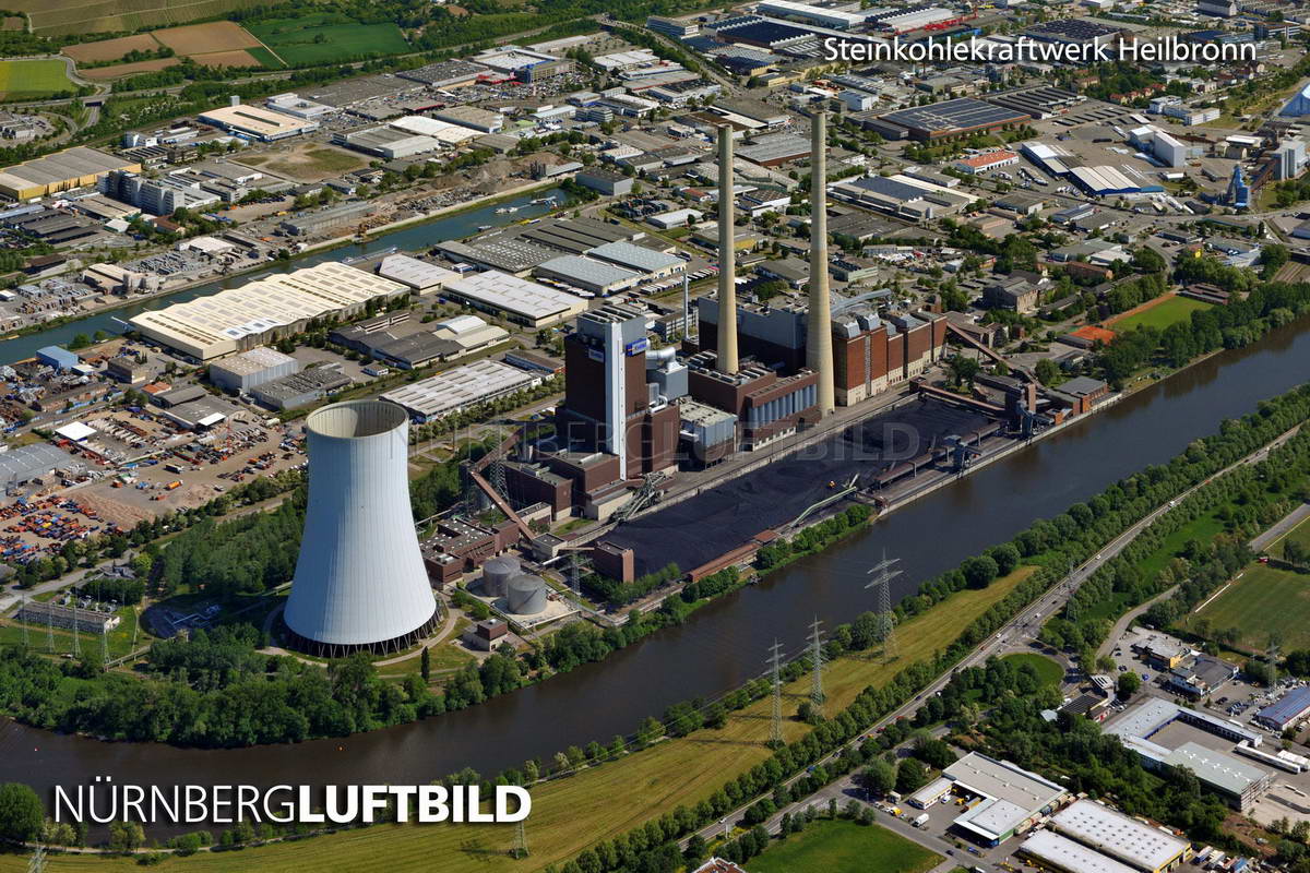 Steinkohlekraftwerk Heilbronn, Luftbild
