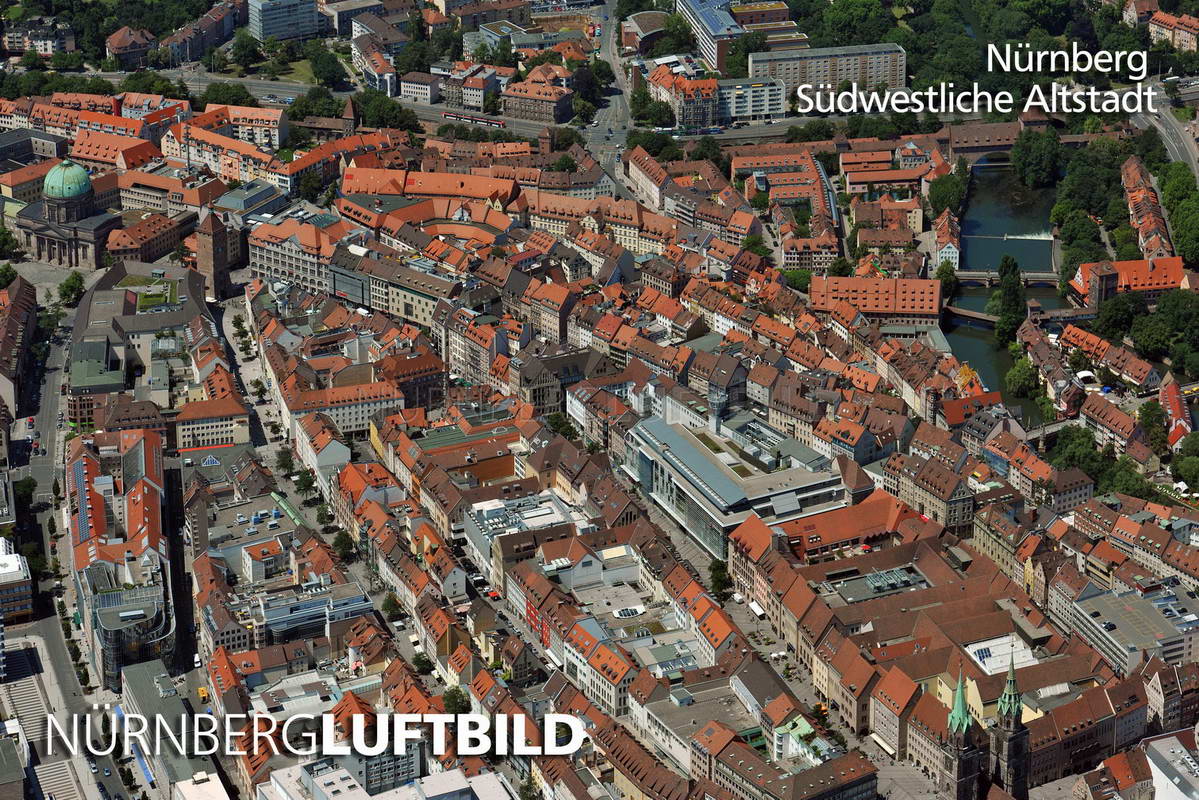 Südwestliche Altstadt, Nürnberg, Luftaufnahme