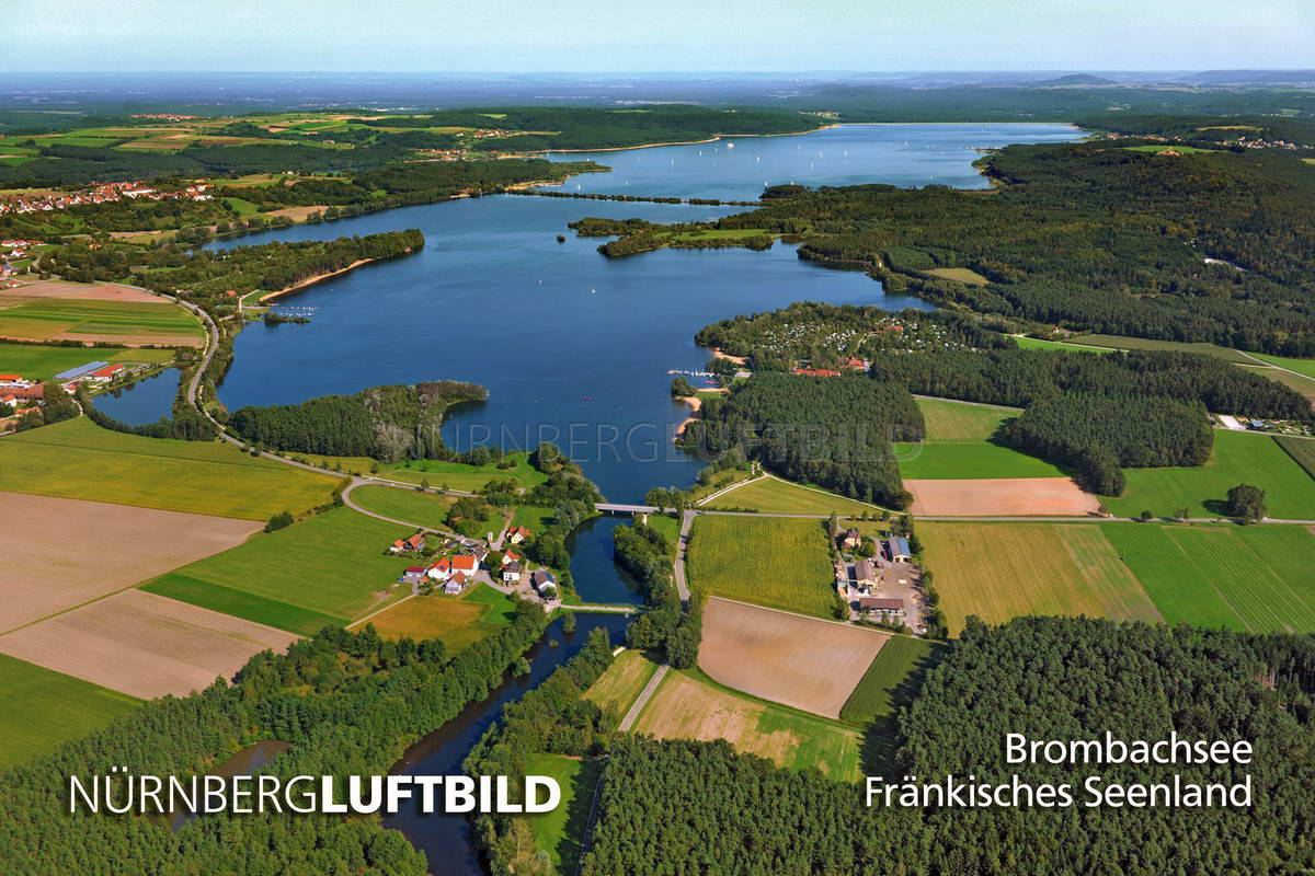 Brombachsee, Fränkisches Seenland, Luftaufnahme