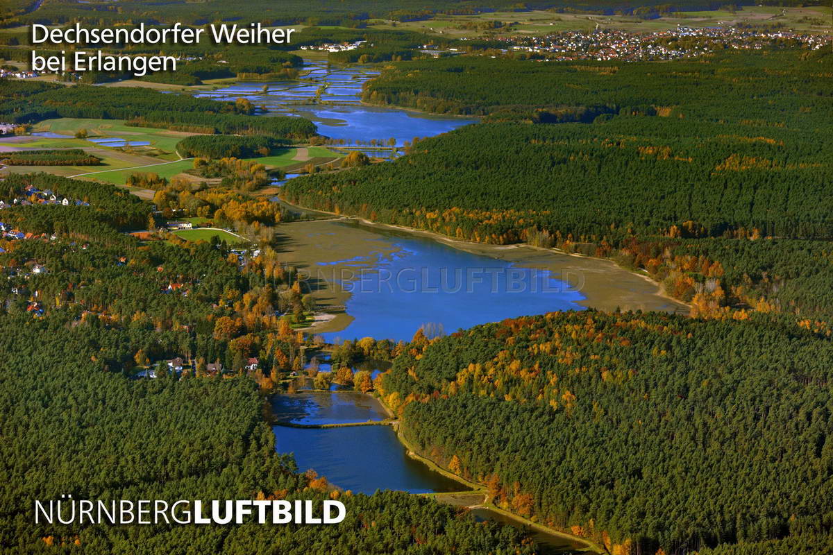 Dechsendorfer Weiher bei Erlangen, Luftbild