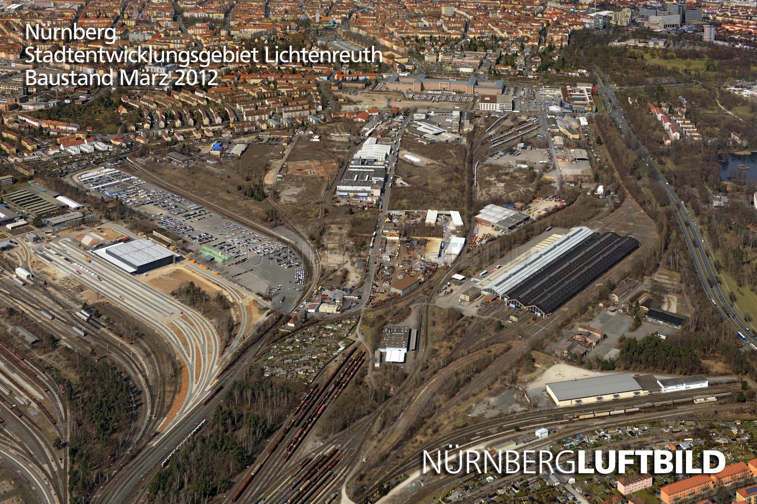 Nürnberg, Stadtentwicklungsgebiet Lichtenreuth, Baustand März 2012