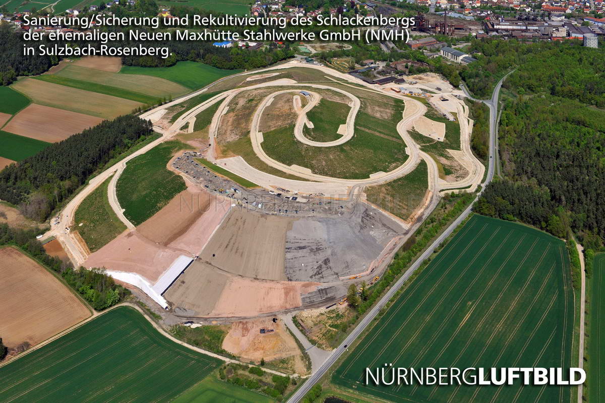 Sanierung/ Sicherung und Rekultivierung des Schlackenbergs der ehemaligen Neuen Maxhütte Stahlwerke GmbH (NMH) in Sulzbach-Rosenbeg