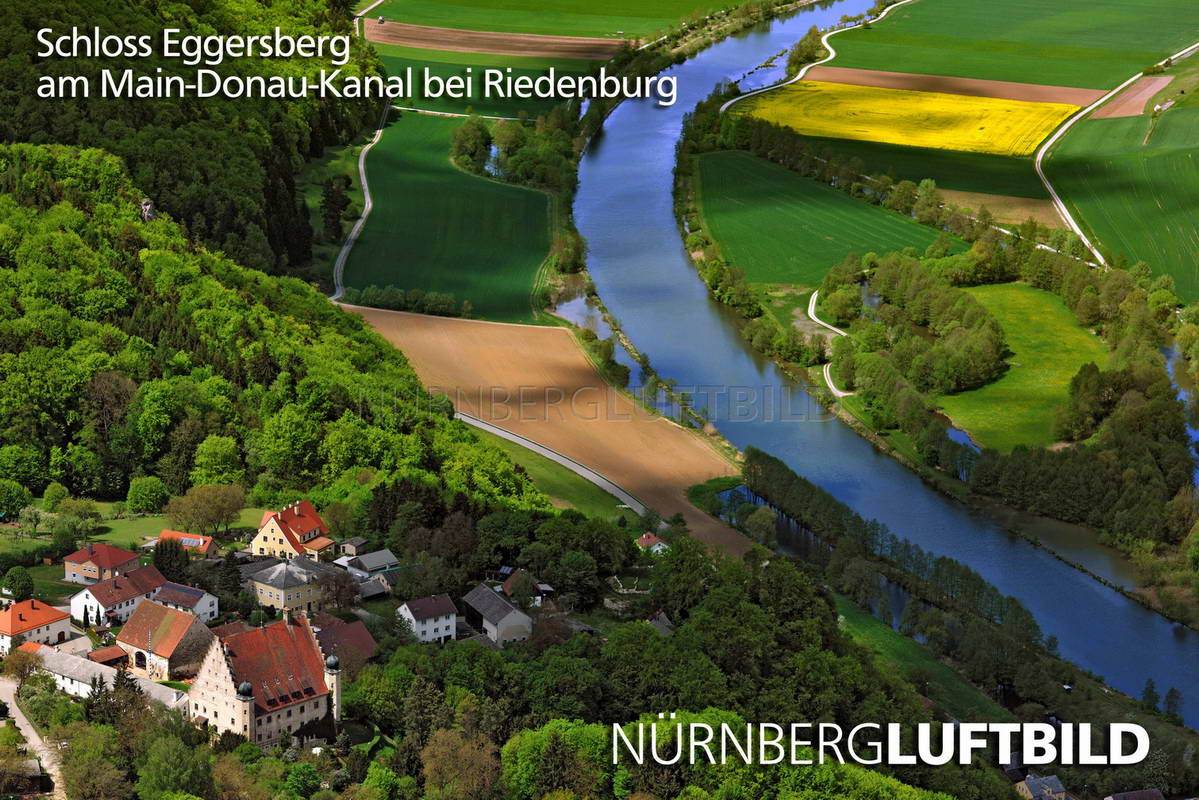 Schloss Eggersberg am Main-Donau-Kanal bei Riedenburg, Luftbild