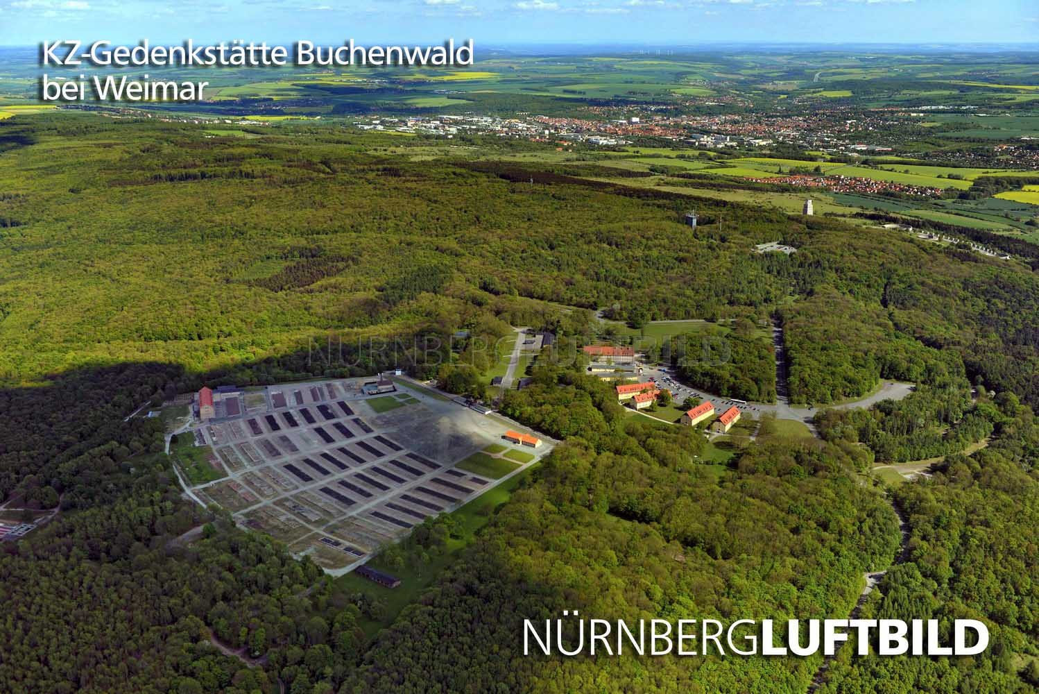 KZ-Gedenkstätte Buchenwald, Blick von Nordwesten, Luftbild