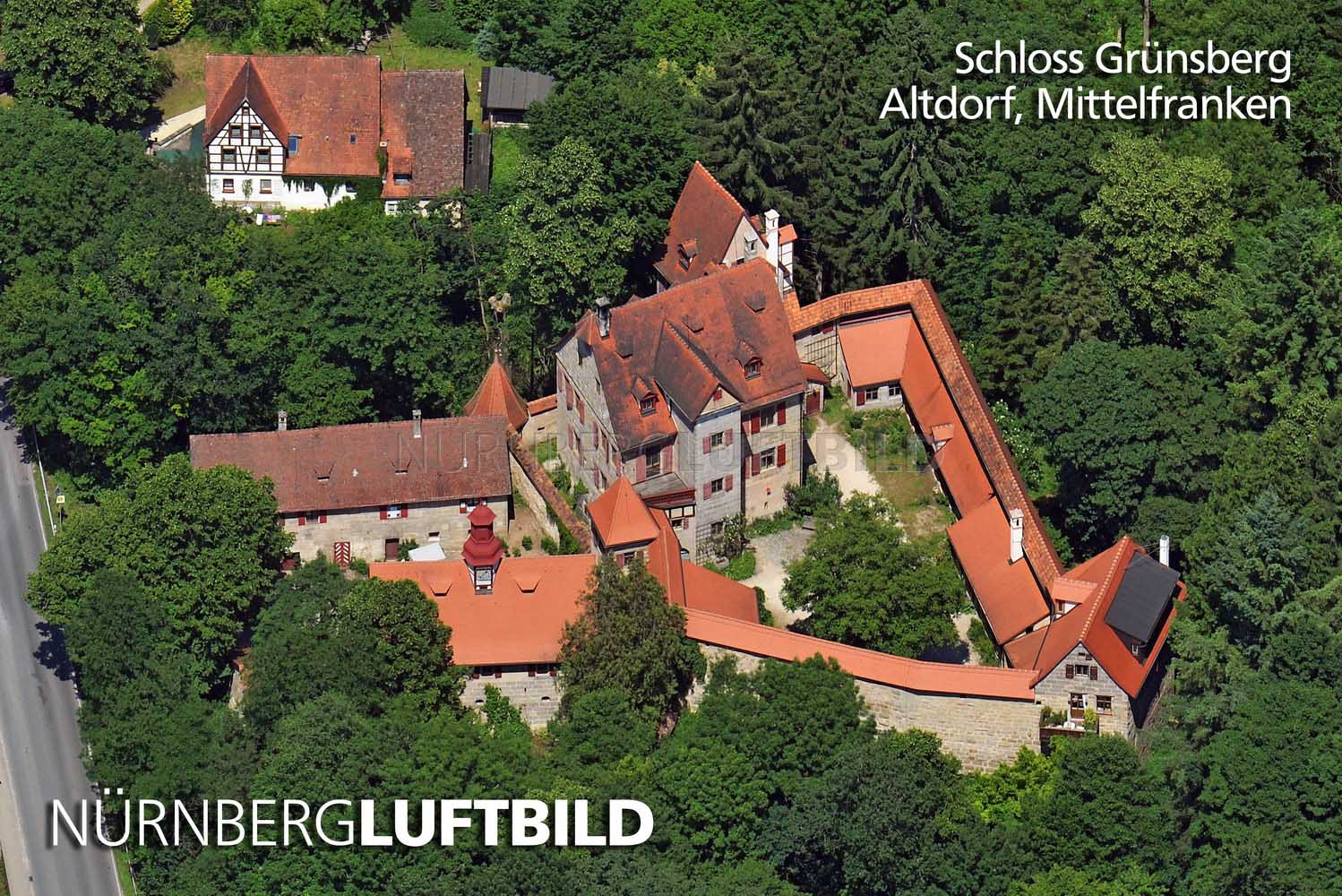 Schloss Grünsberg, Altdorf, Luftaufnahme