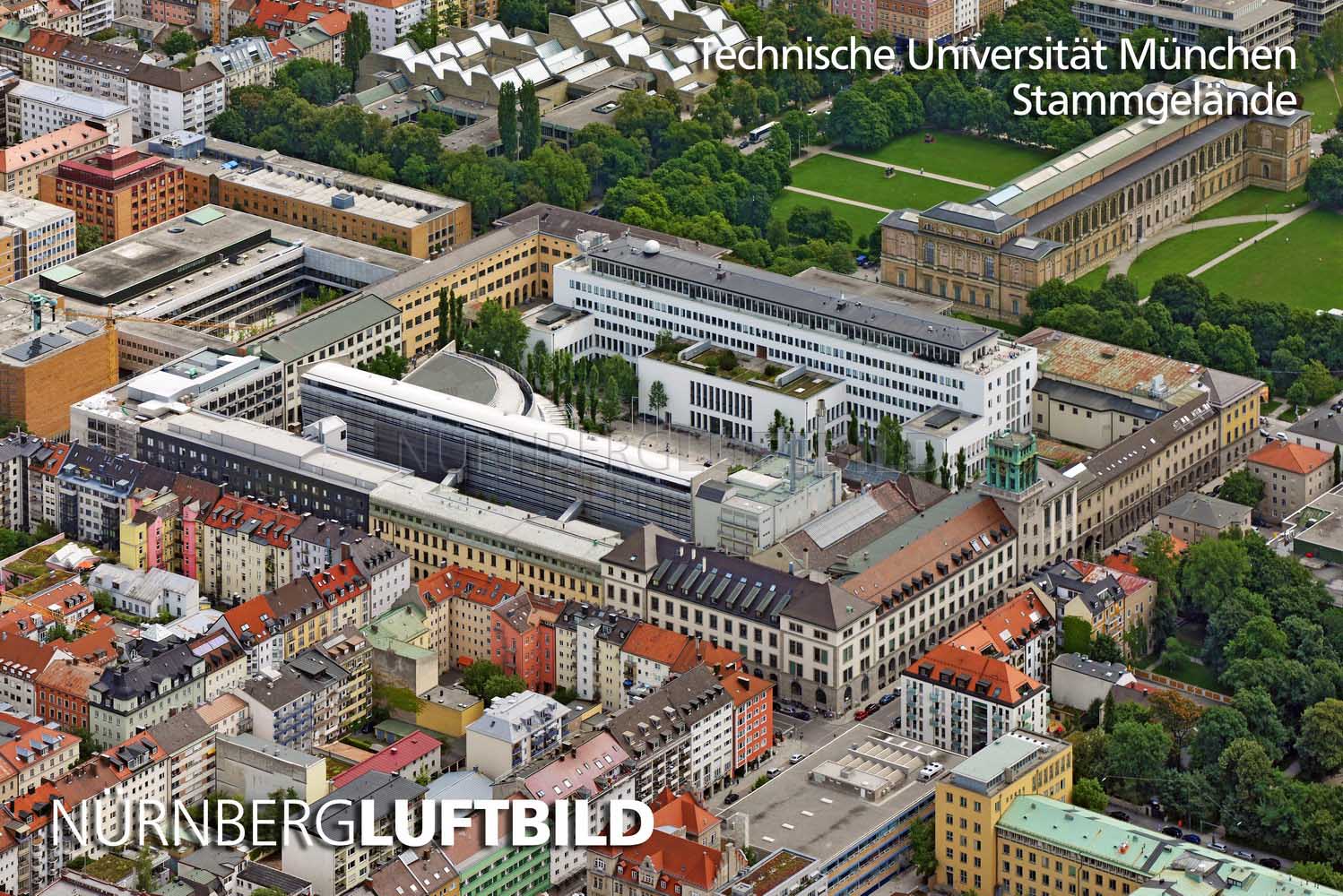 Technische Universität München, Stammgelände, Luftbild
