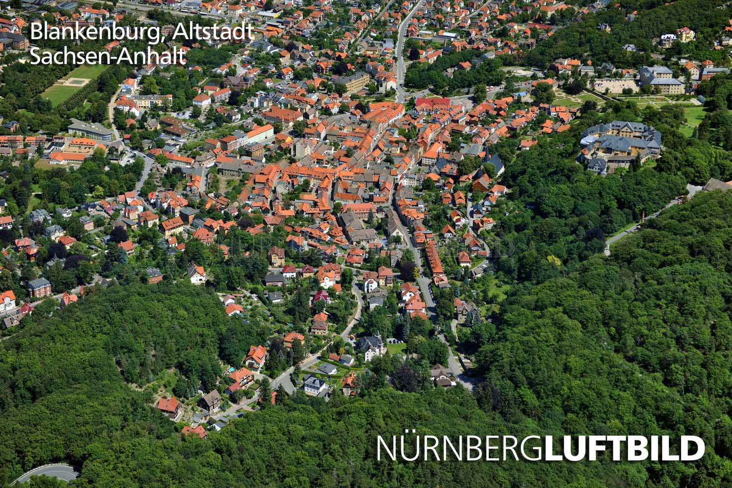 Blankenburg, Altstadt, Luftaufnahme
