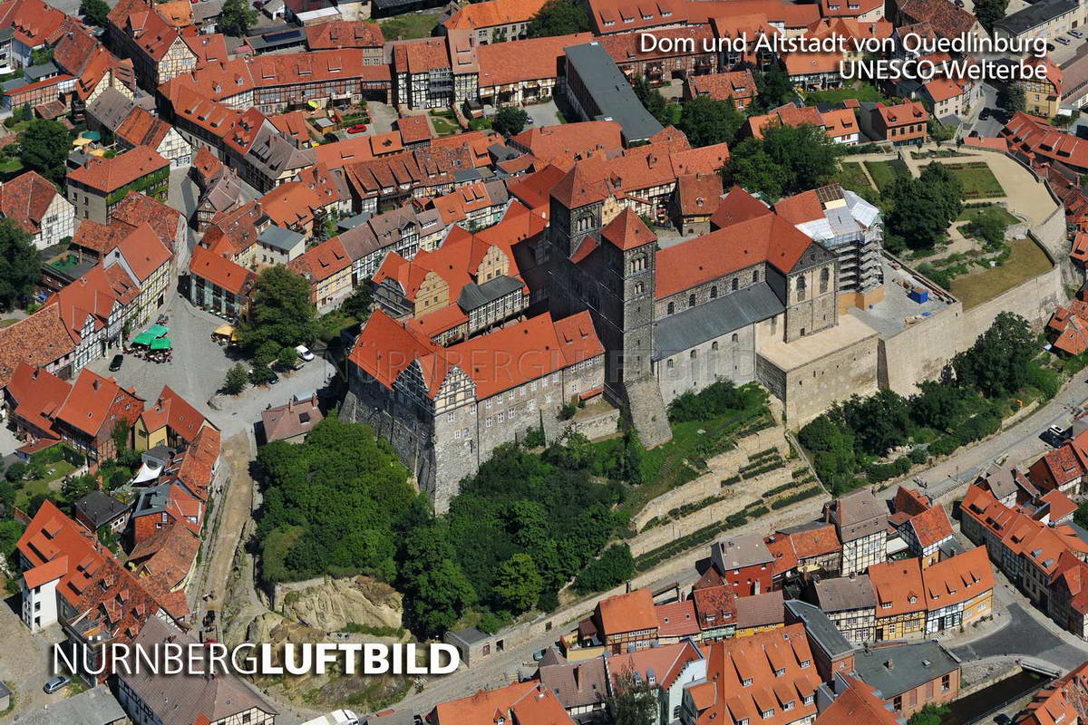 Dom und Altstadt von Quedlinburg, Luftaufnahme