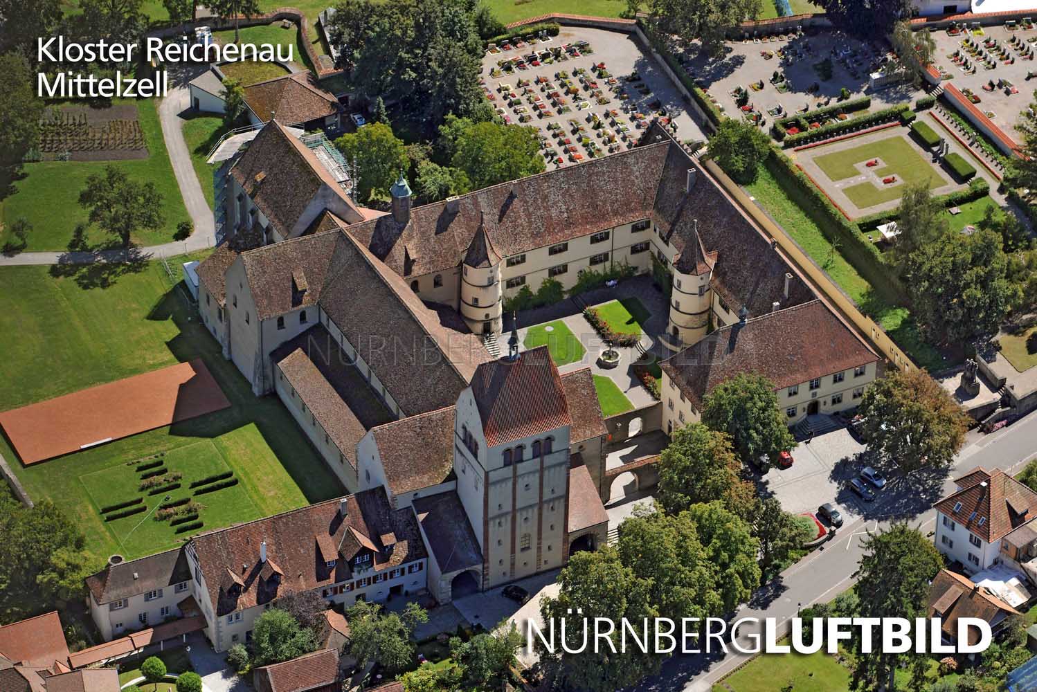 Kloster Reichenau, Mittelzell, Luftbild