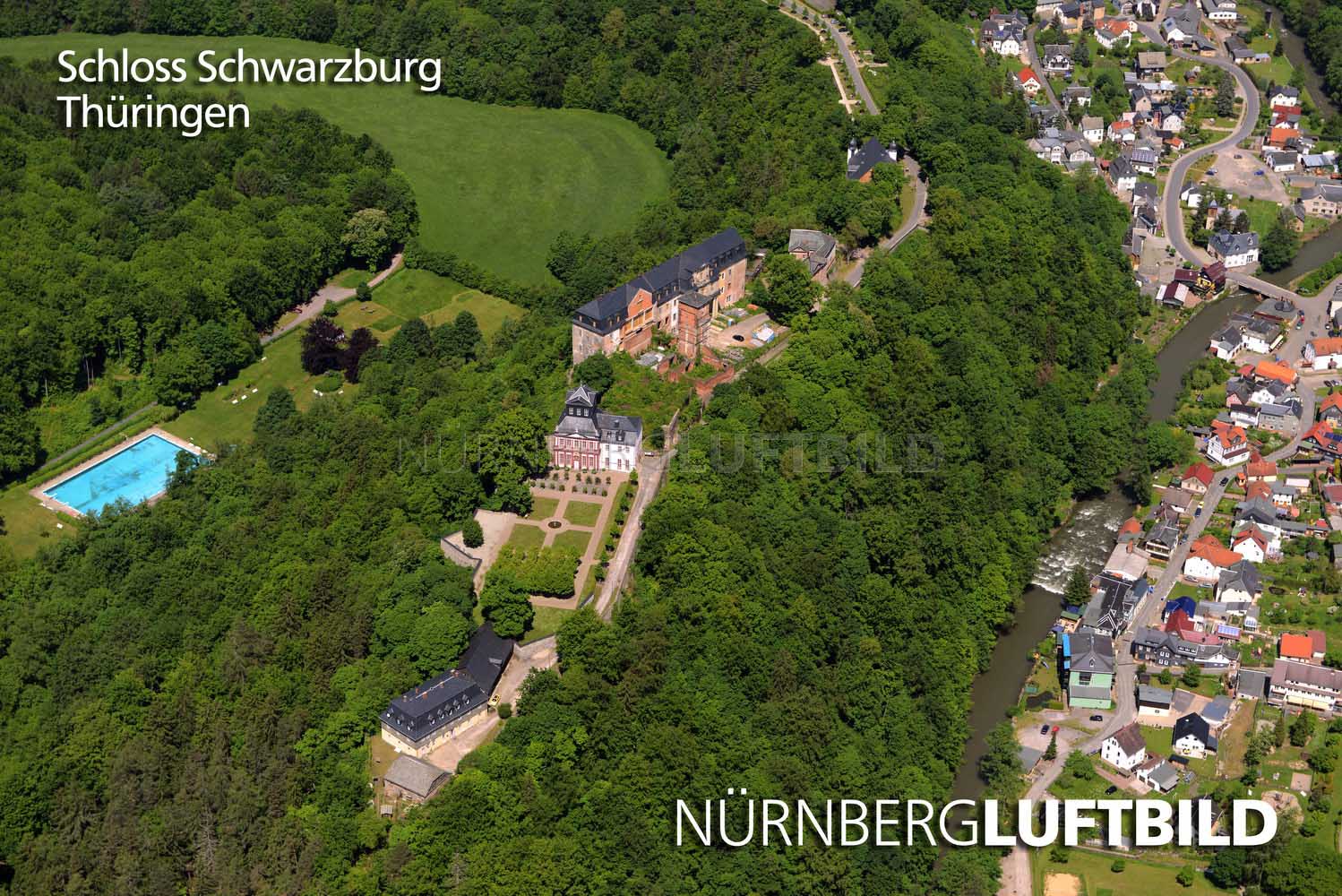 Schloss Schwarzburg, Luftaufnahme