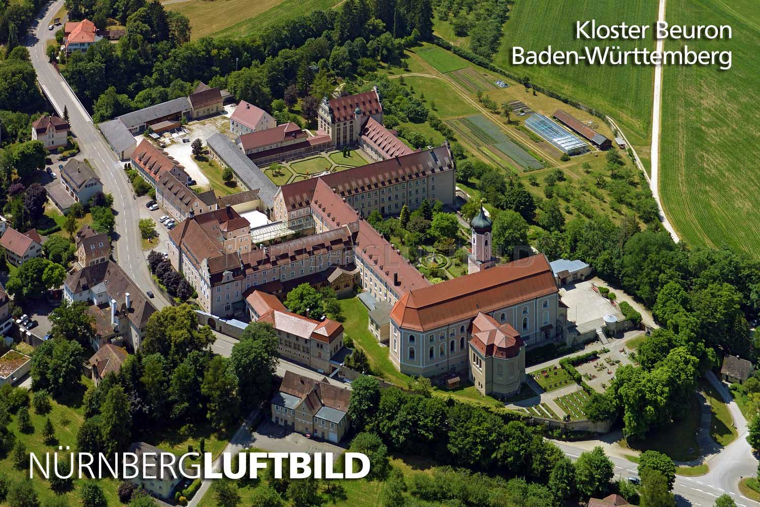 Kloster Beuron, Baden-Württemberg, Luftaufnahme