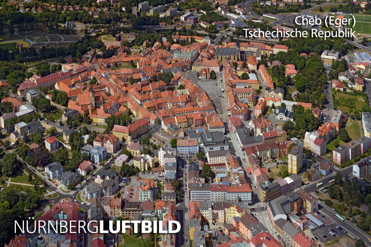 Cheb (Eger) Tschechische Republik, Luftbild