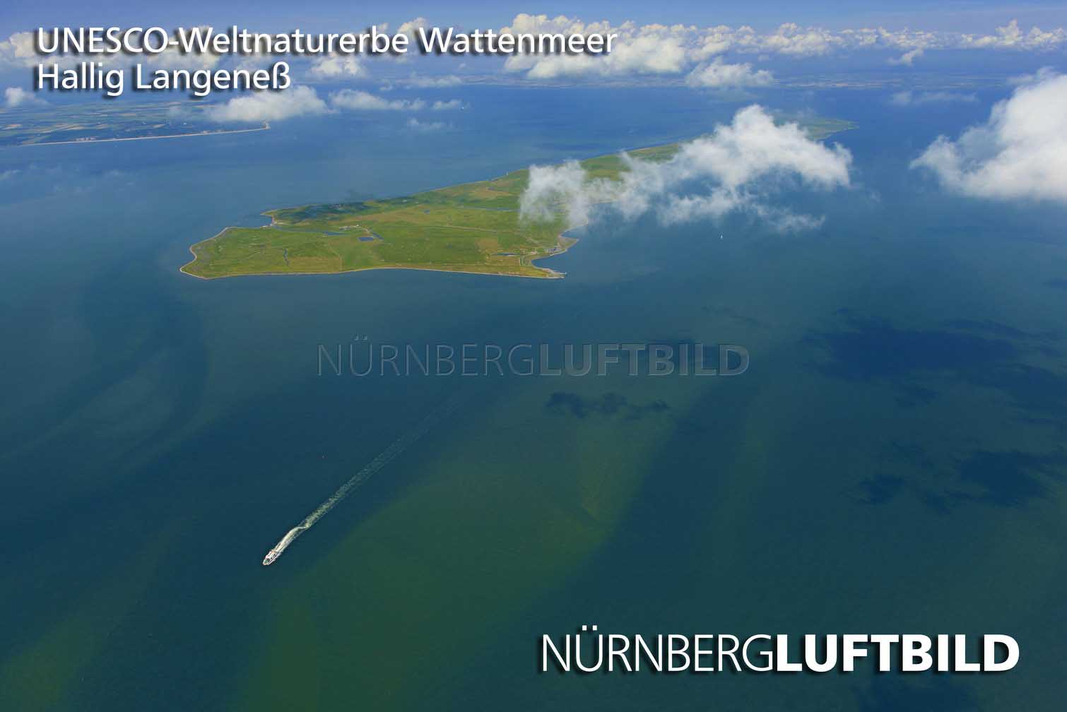 Wattenmeer, Hallig Langeneß, Luftbild