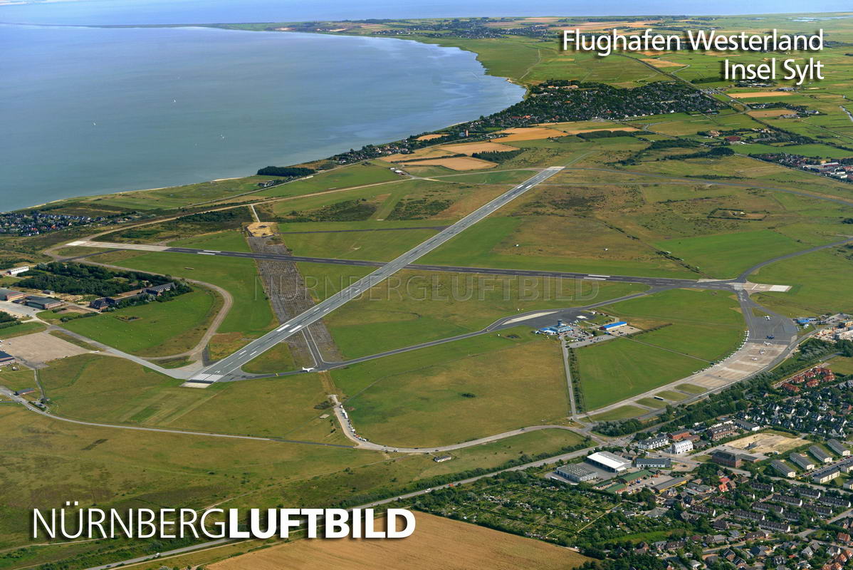 Flughafen Westerland, Insel Sylt, Luftbild