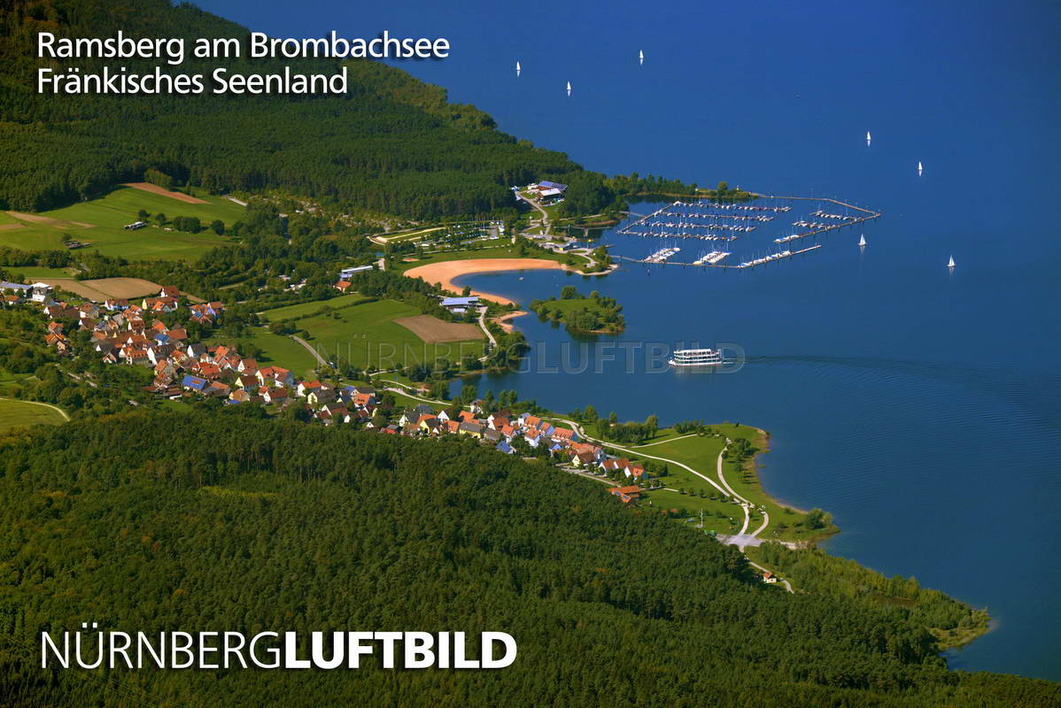 Ramsberg am Brombachsee, Fränkisches Seenland, Luftaufnahme