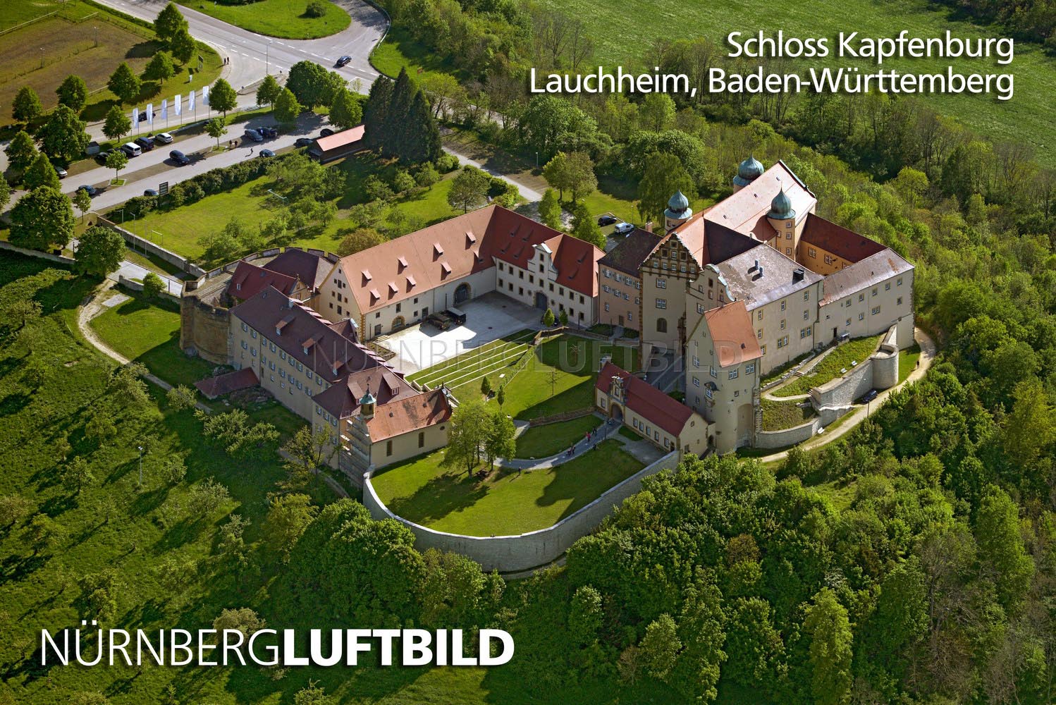 Schloss Kapfenburg, Lauchheim, Luftaufnahme