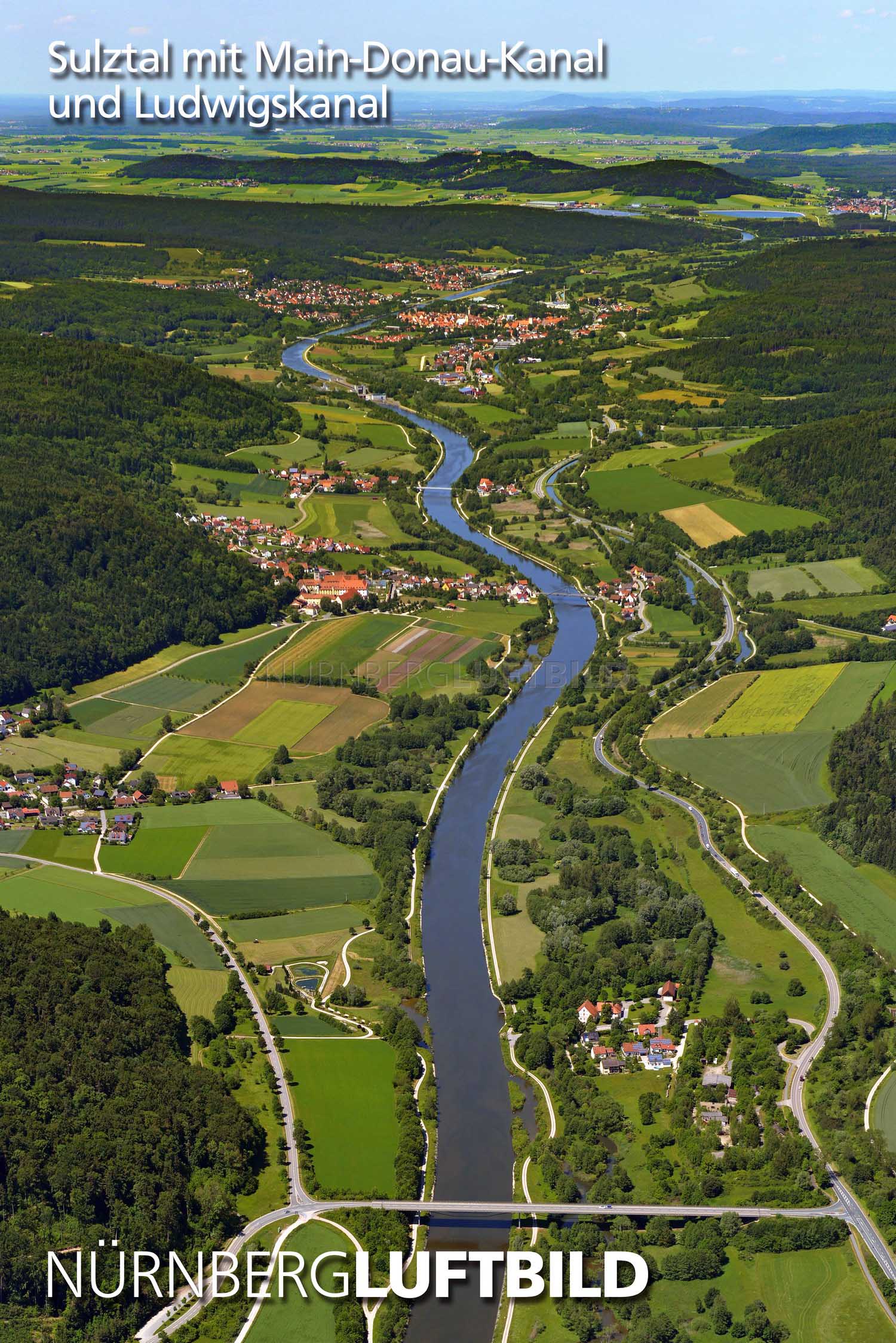 Sulztal mit Main-Donau-Kanal und Ludwigskanal, Luftbild
