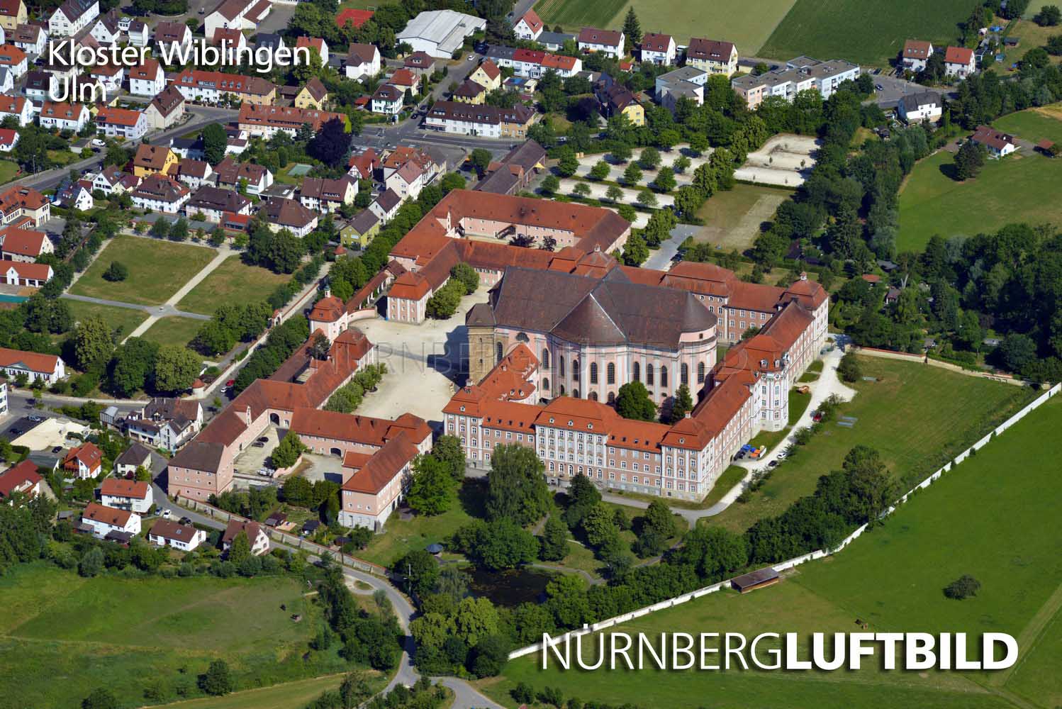 Kloster Wiblingen, Ulm, Luftaufnahme