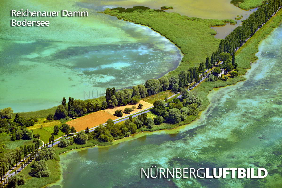 Reichenauer Damm, Bodensee, Luftbild