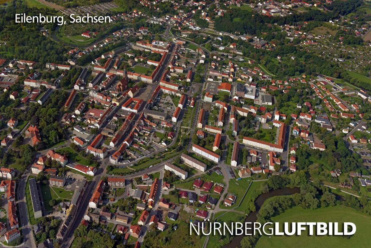 Eilenburg in Sachsen, Luftaufnahme