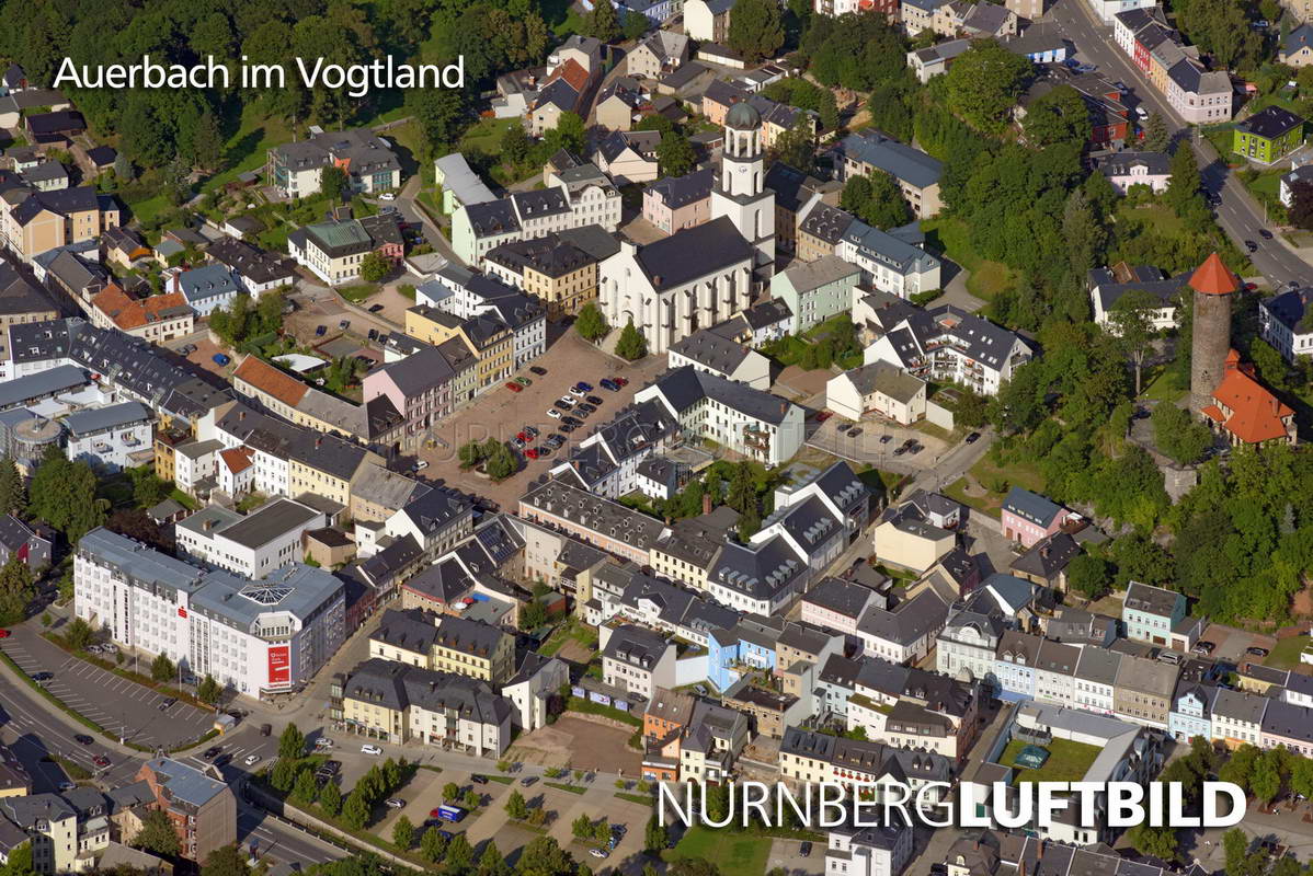Auerbach im Vogtland, Luftaufnahme