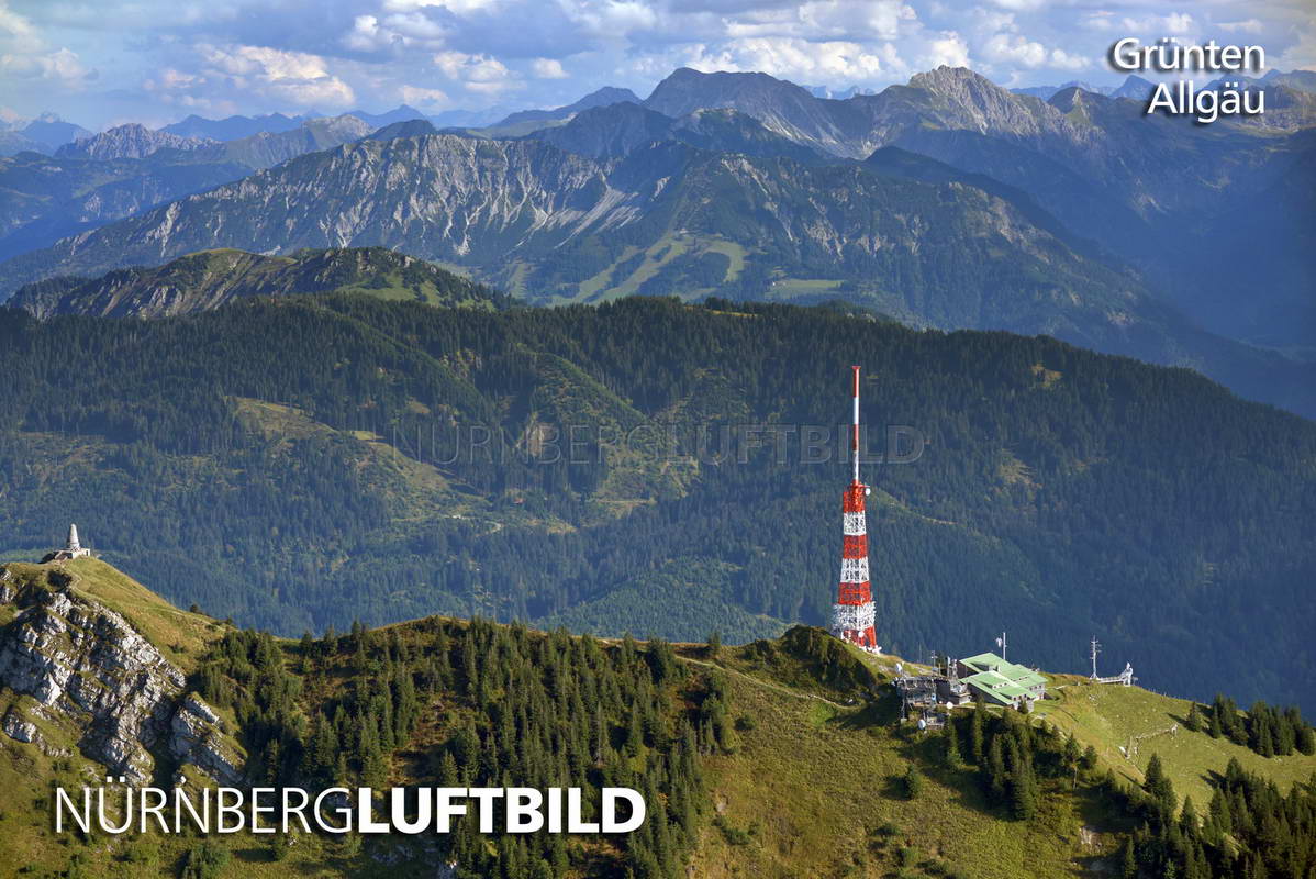 Grünten im Allgäu, Luftaufnahme