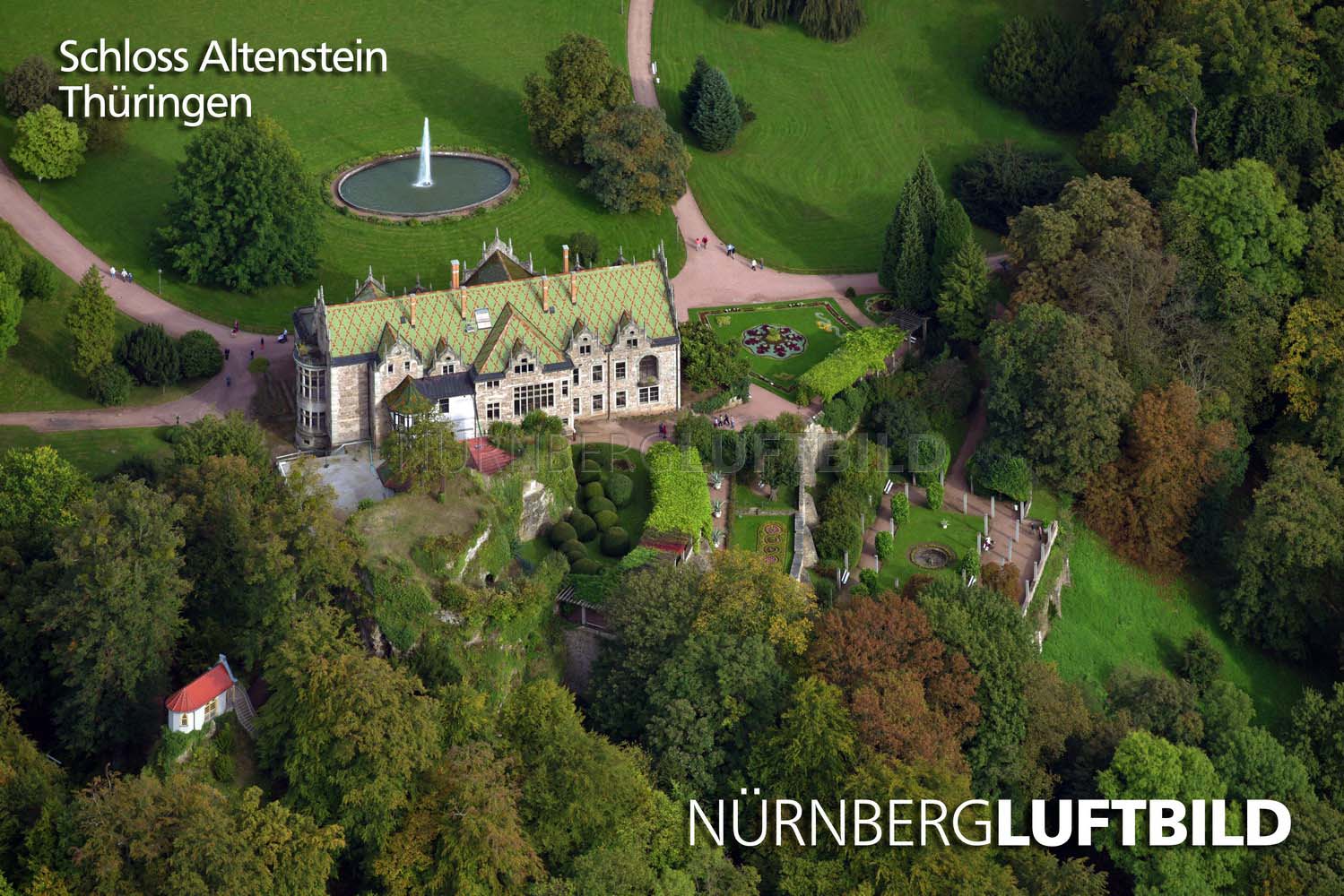 Schloss Altenstein, Thüringen, Luftbild