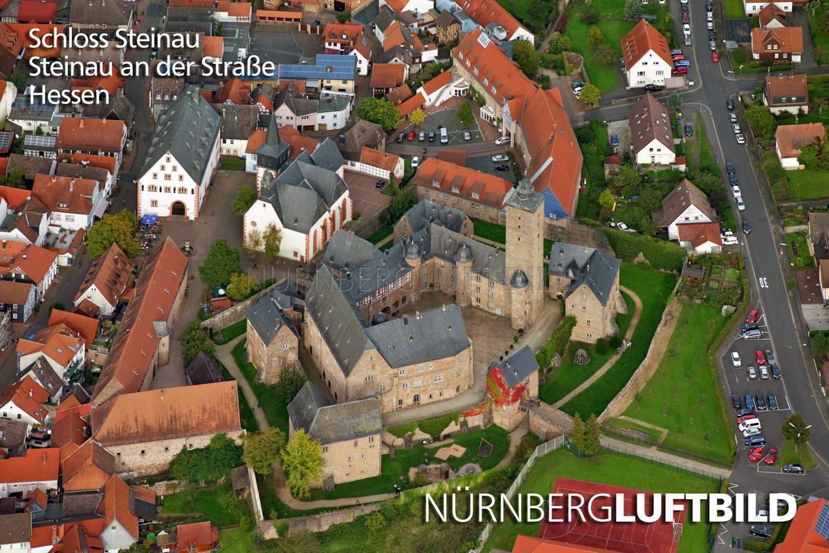 Schloss Steinau, Steinau an der Straße, Luftaufnahme