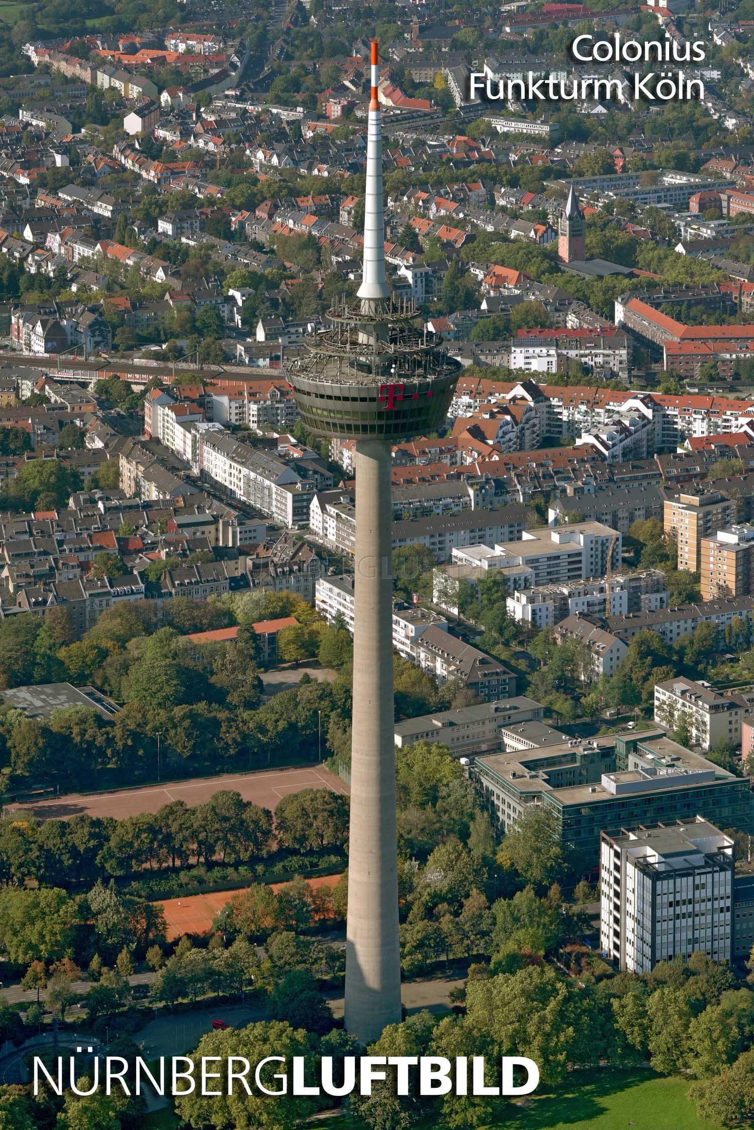Colonius, Funkturm Köln, Luftaufnahme