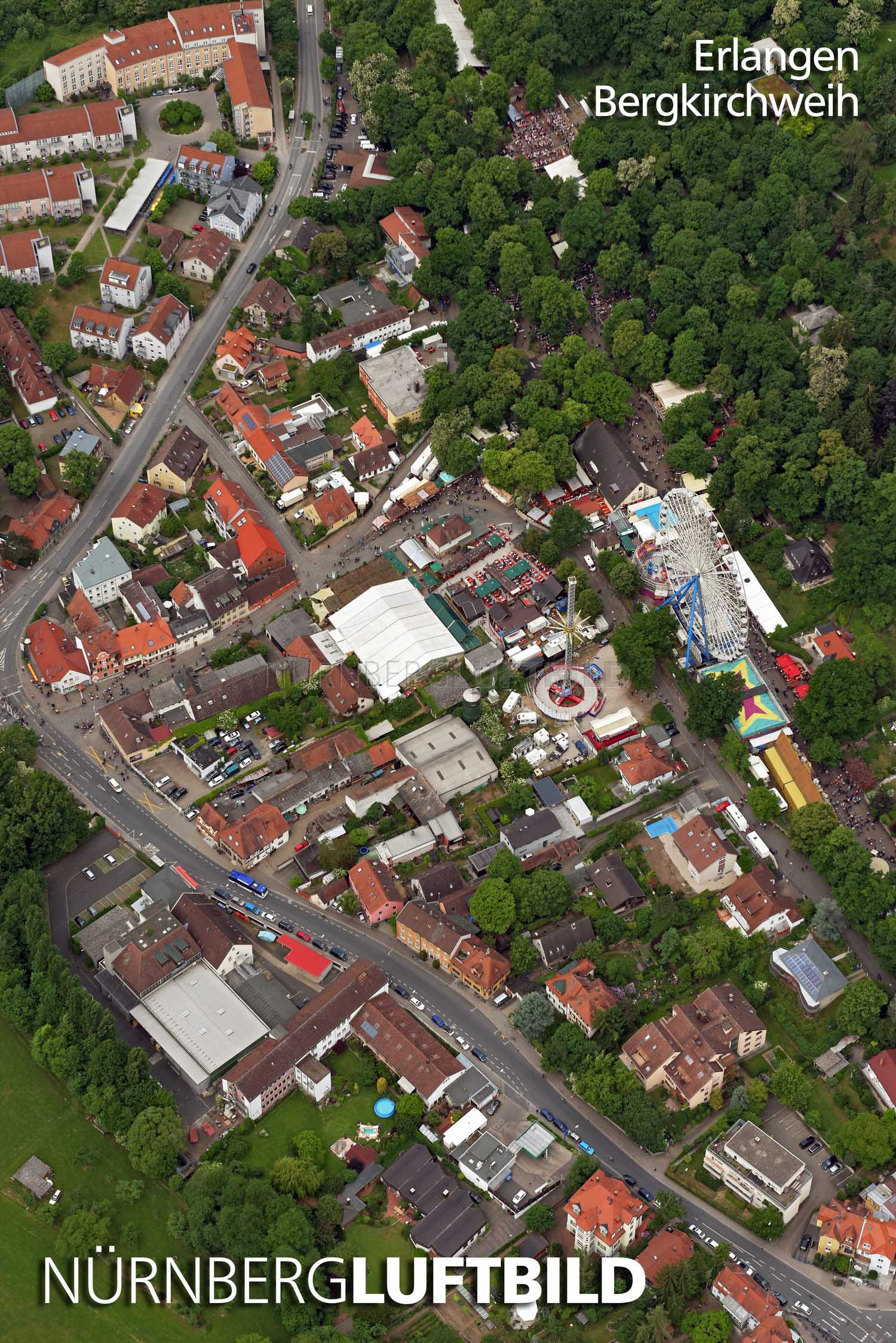 Bergkirchweih, Erlangen, Luftaufnahme