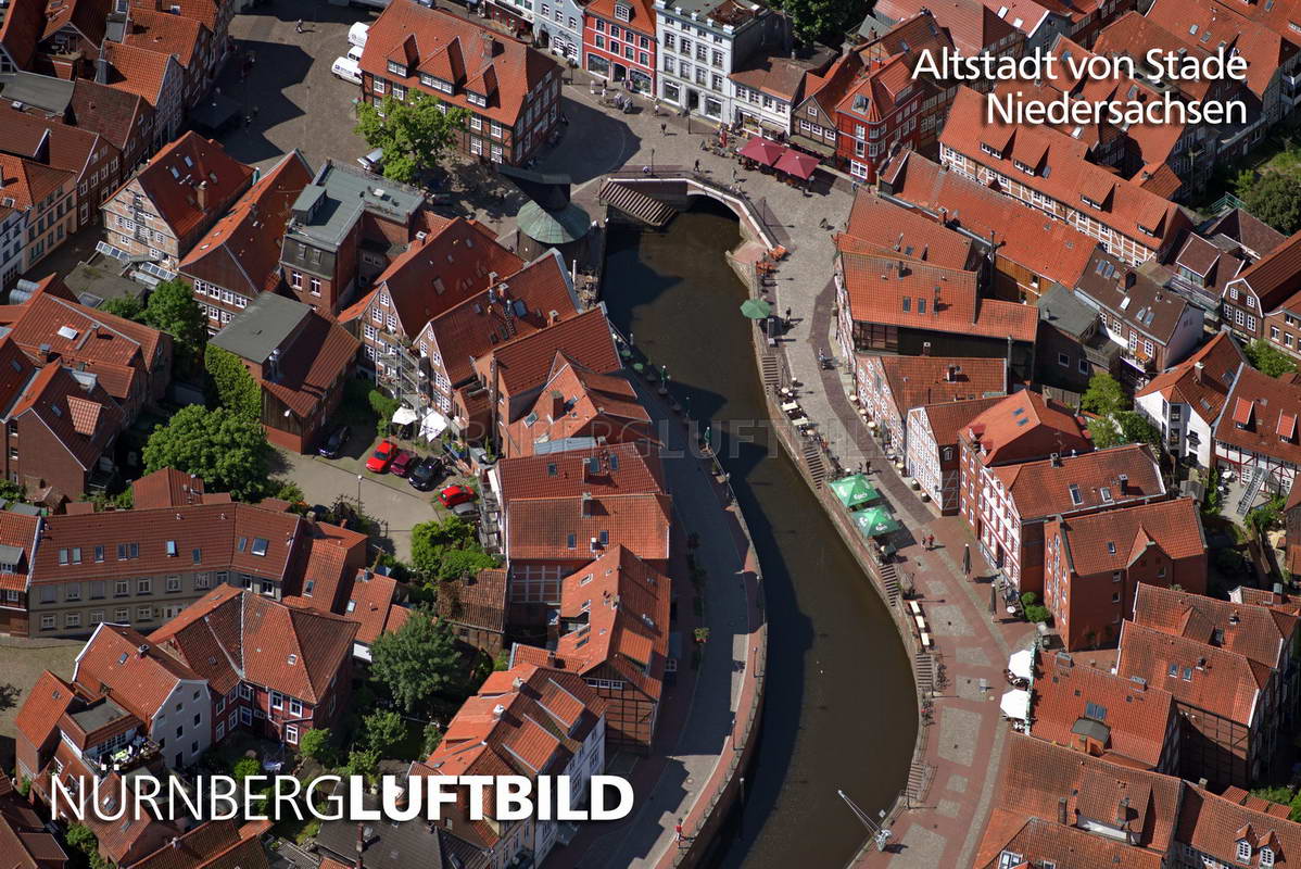 Altstadt von Stade, Niedersachsen, Luftaufnahme