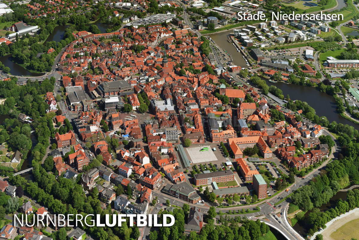 Luftaufnahme von Stade in Niedersachsen