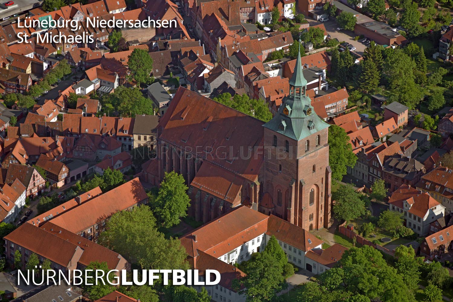 Lüneburg, St. Michaelis, Luftaufnahme