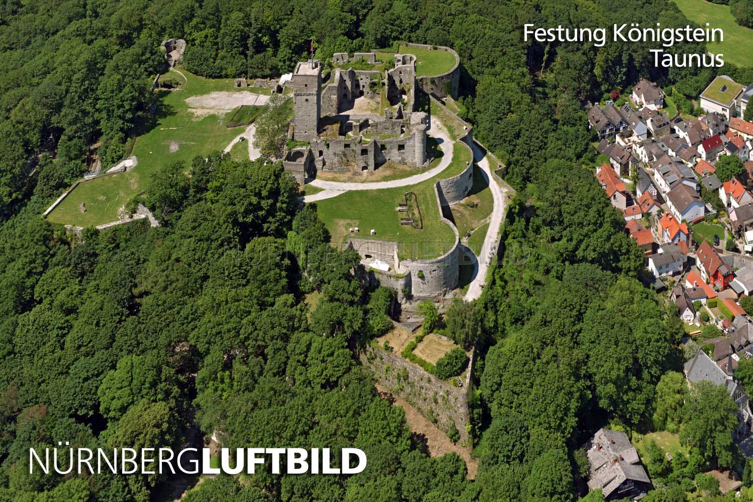 Festung Königstein, Taunus, Luftaufnahme