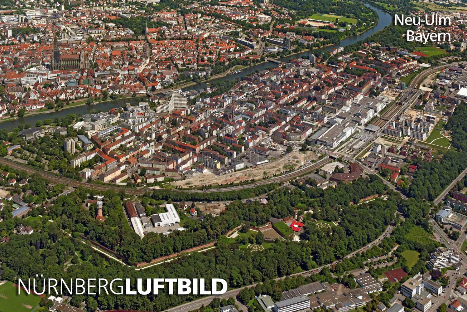 Neu-Ulm von Süden, Bayern, Luftbild