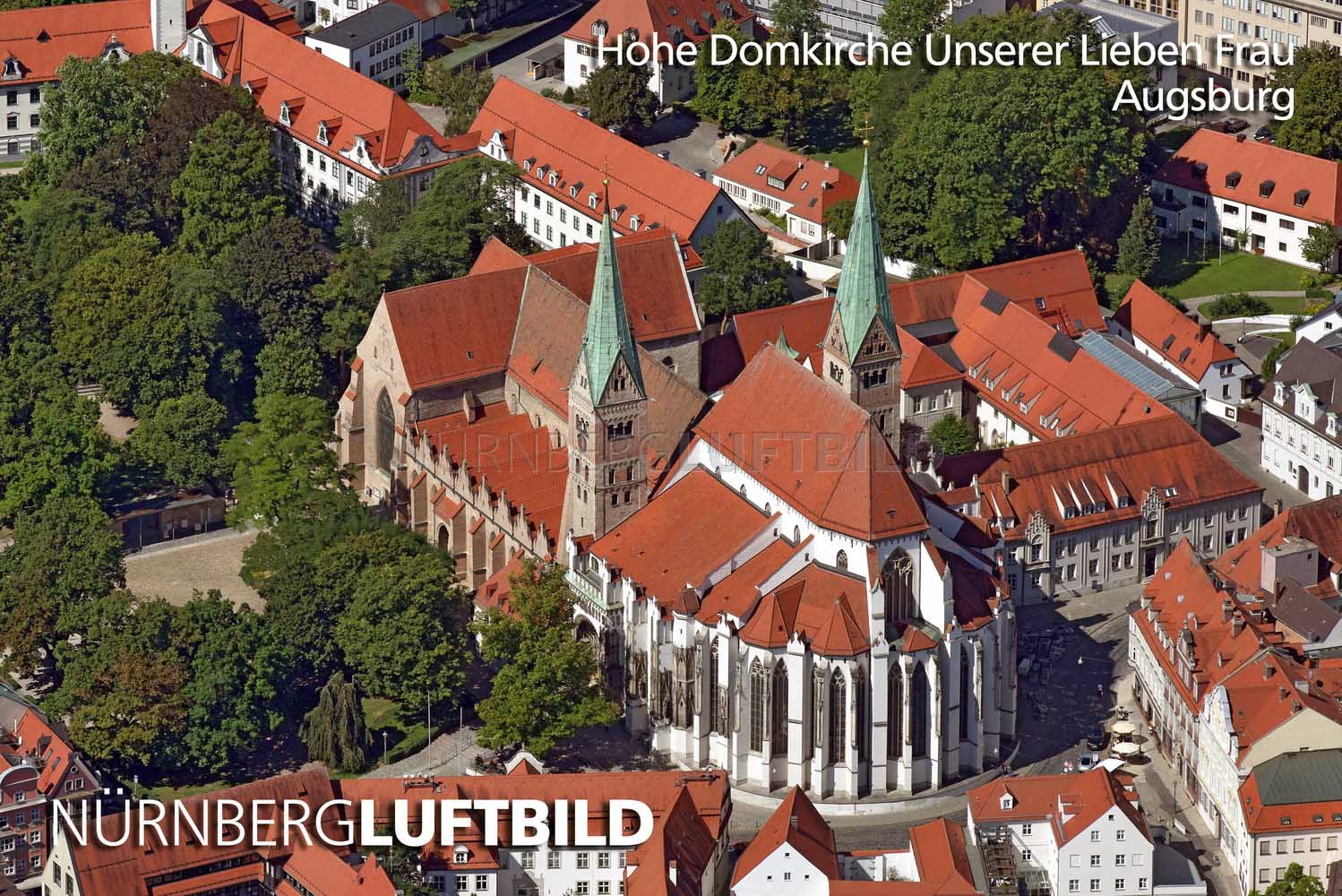 Hohe Domkirche Unserer Lieben Frau, Augsburg, Luftaufnahme