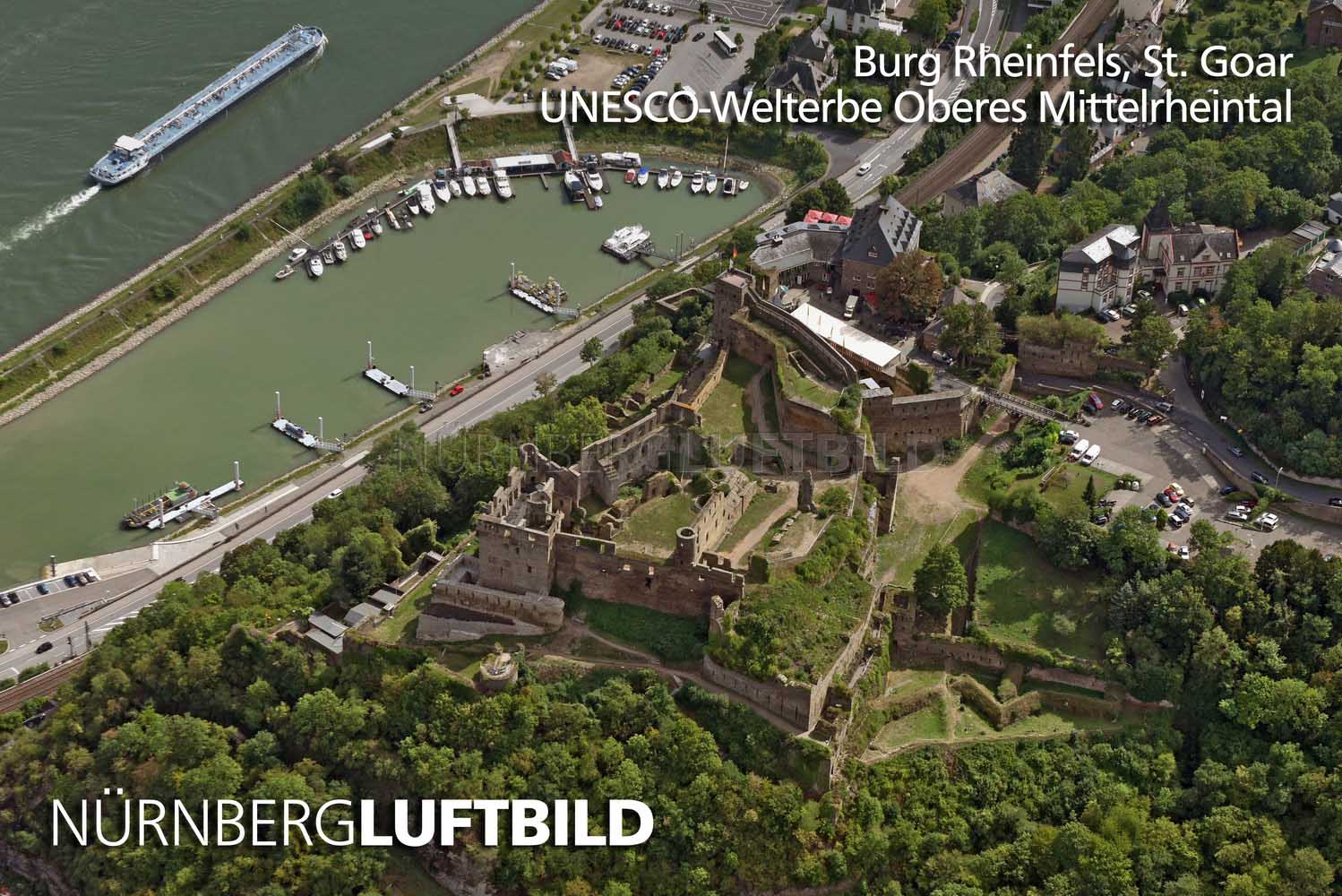 Burg Rheinfels, UNESCO-Welterbe, Luftaufnahme