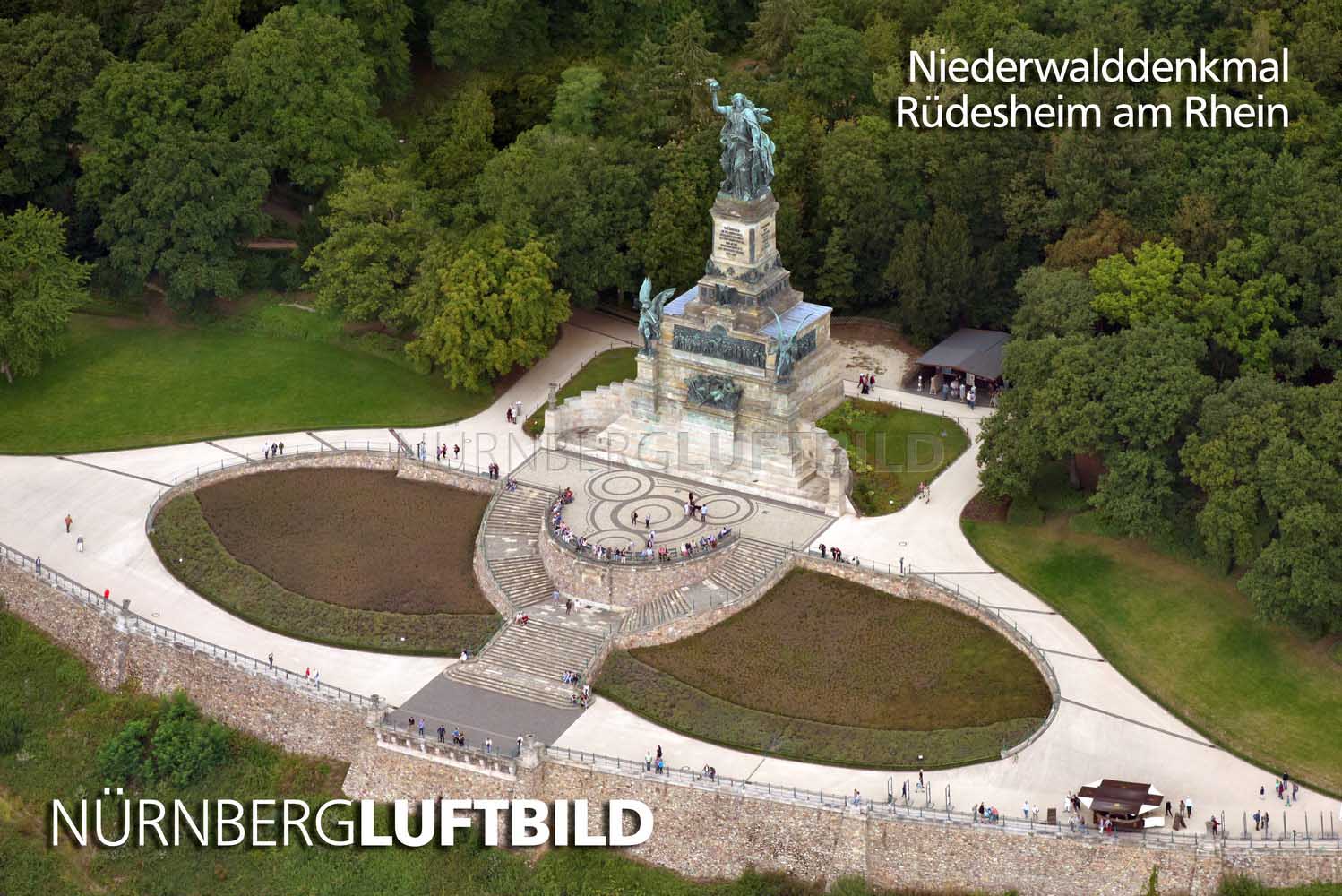 Niederwalddenkmal, Rüdesheim am Rhein, Luftbild