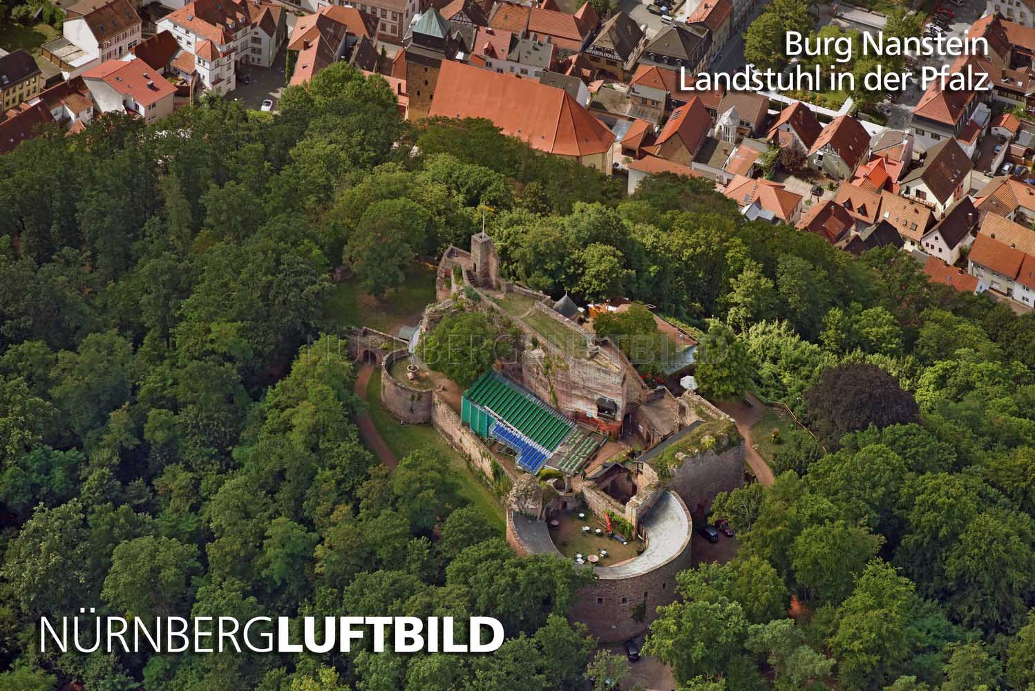 Burg Nanstein, Landstuhl in der Pfalz, Luftaufnahme